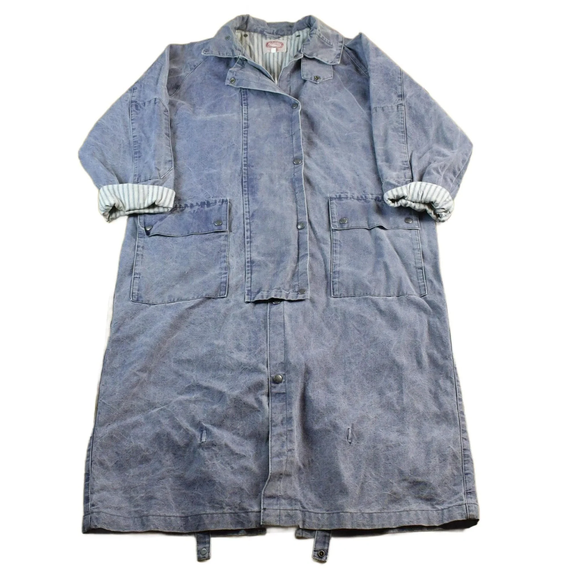 Vintage 1980s Australian Outback Denim Duster Jacket Men's Large