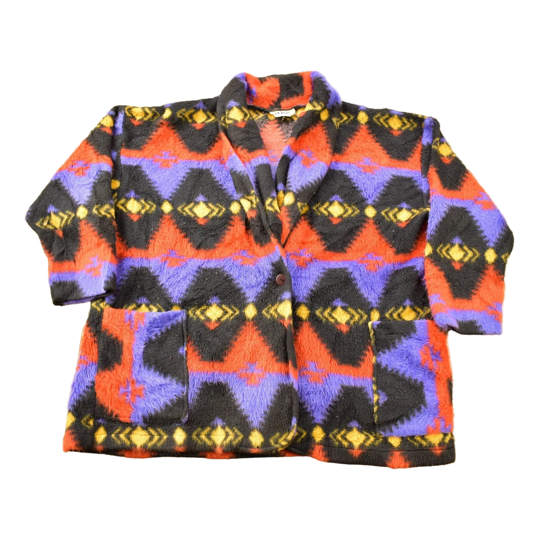 Vintage 1980s Aztec Pattern Blazer Women's 2XL