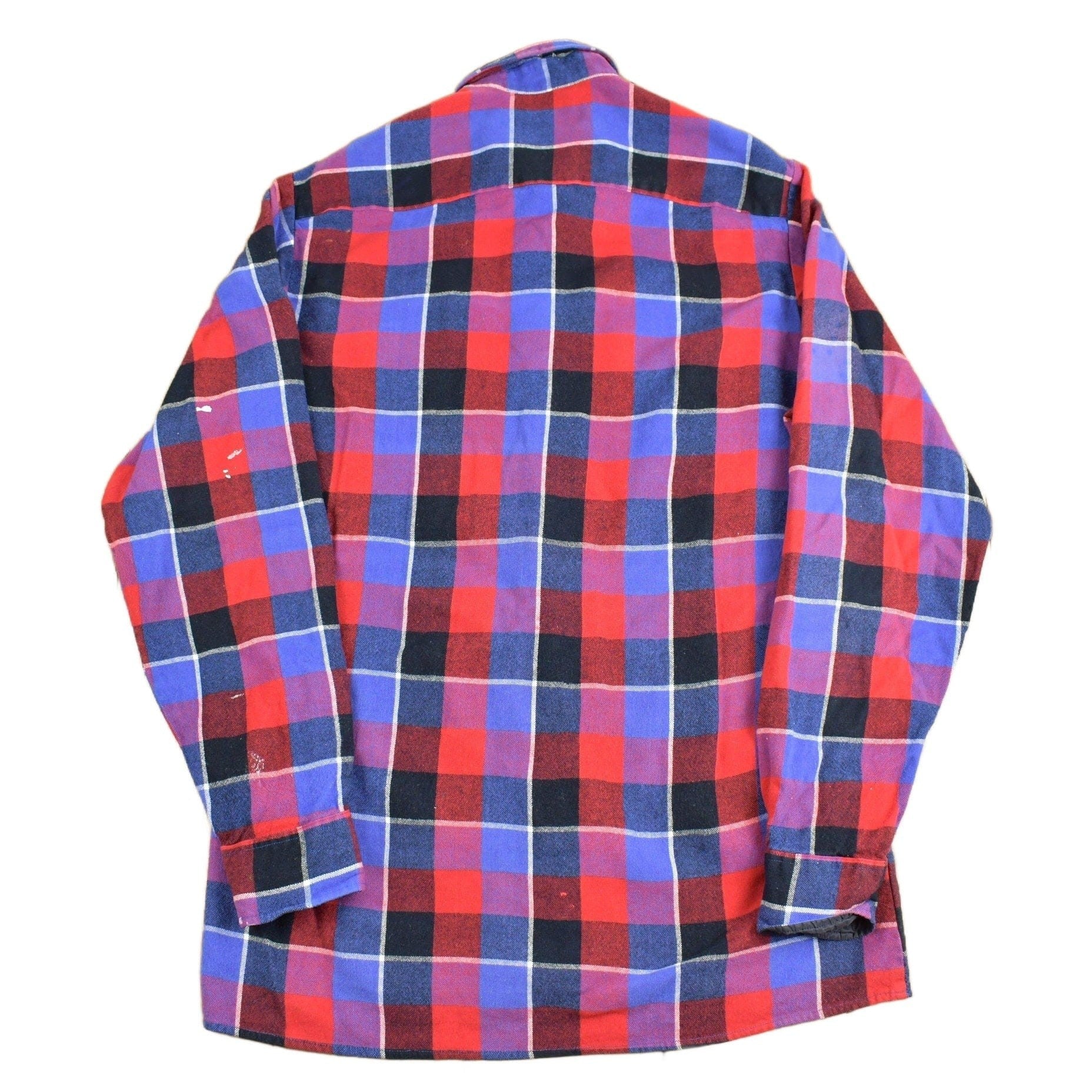 Vintage 1980s Back Packer Plaid Button Up Shirt Men's Tall L - Image 2