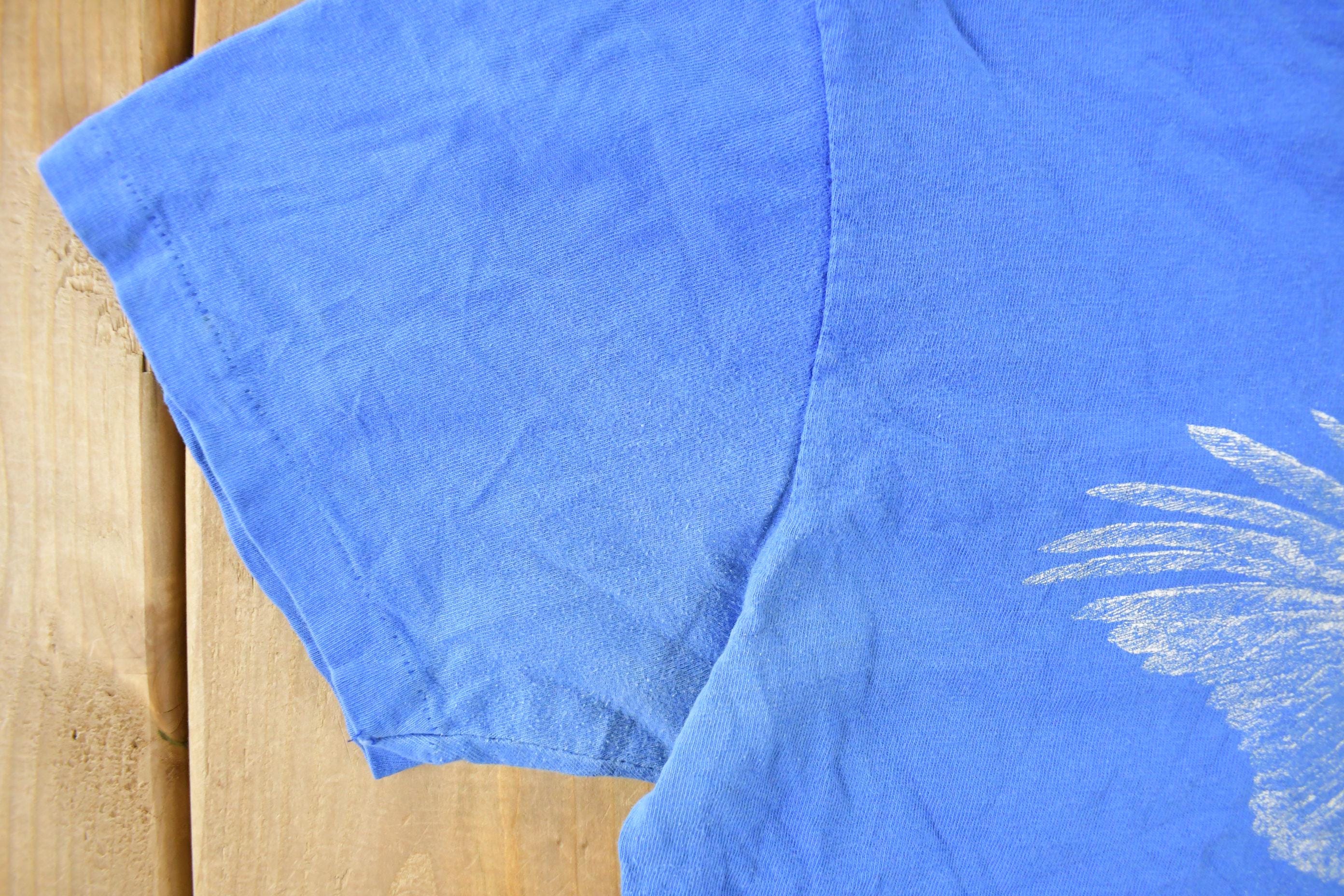 Vintage 1980s Bald Eagle Distressed Graphic T-Shirt Men's Medium - Image 4