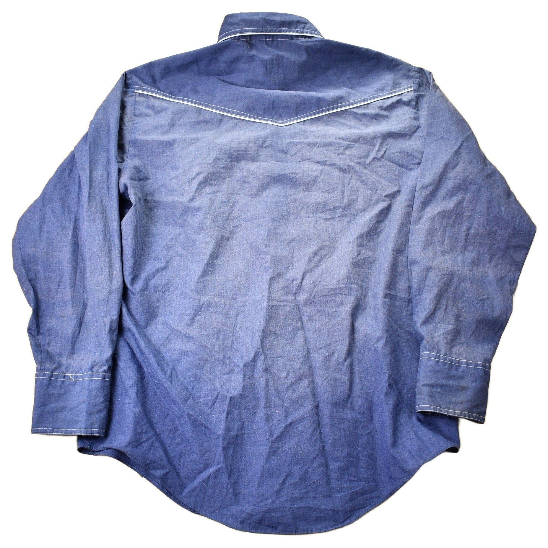 Vintage 1980s Barb Western Wear Long Tail Button Up Shirt Men's Large - Image 2