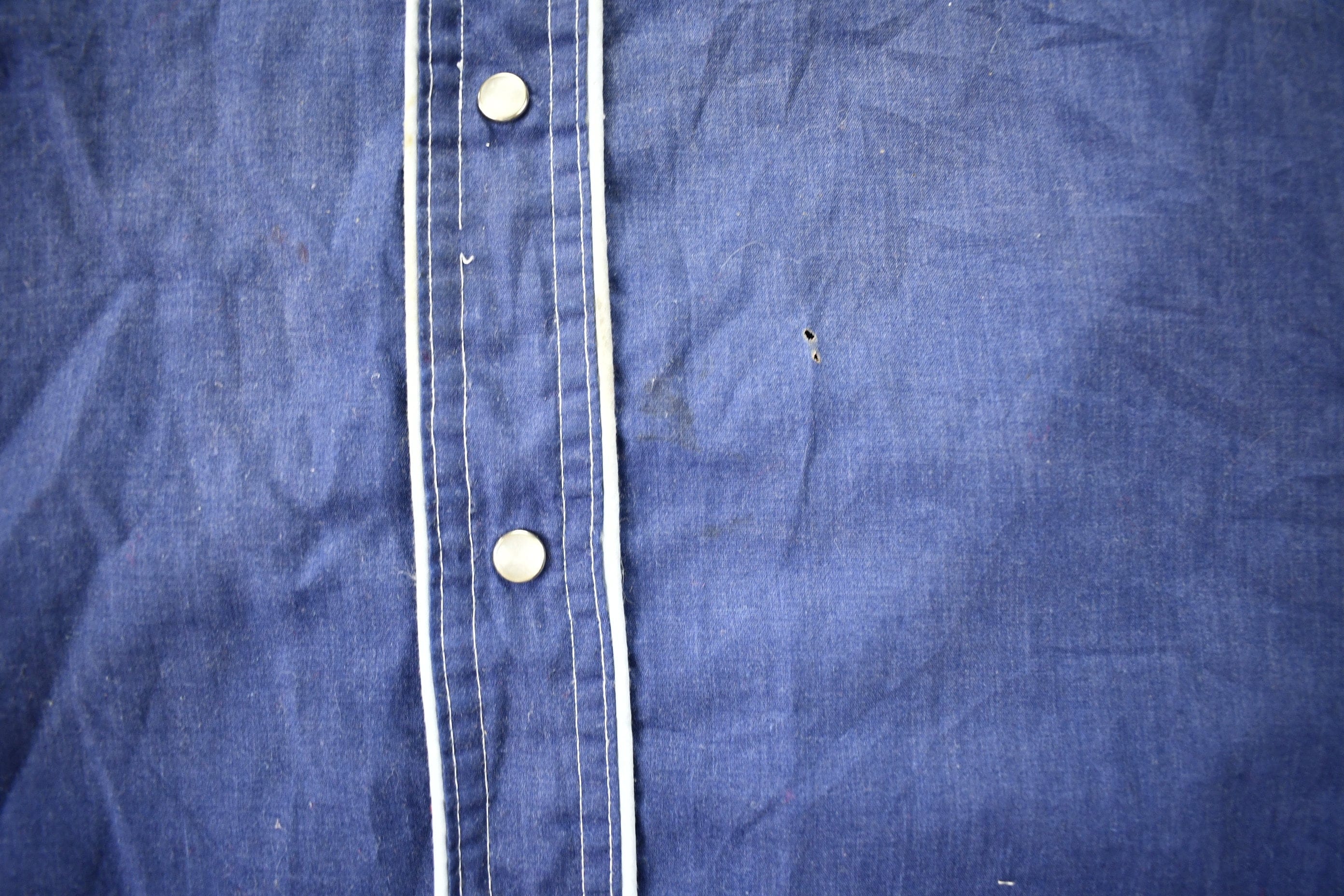 Vintage 1980s Barb Western Wear Long Tail Button Up Shirt Men's Large - Image 4