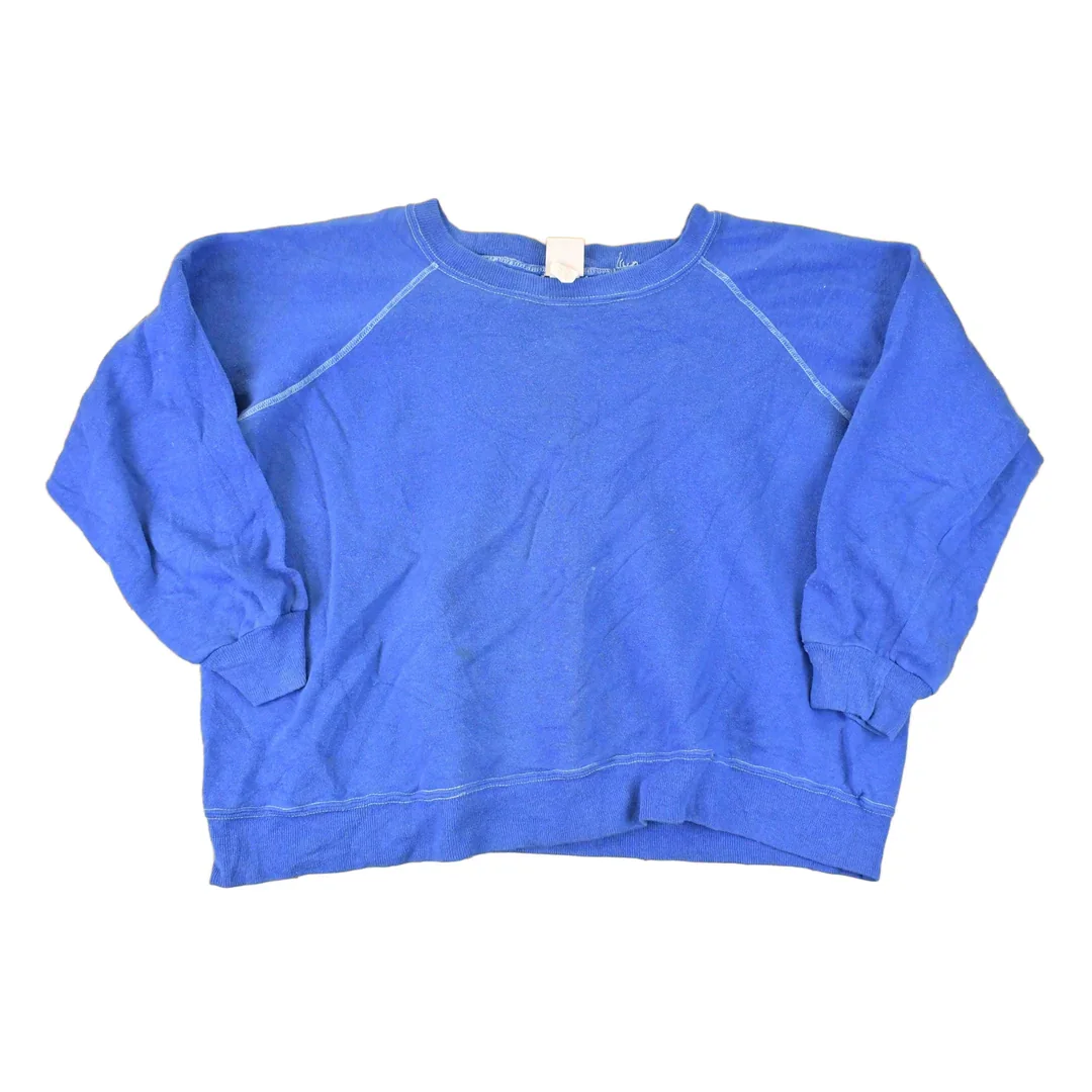Vintage 1980s Basset Walker Blank Crewneck Sweatshirt Women's Cropped XL