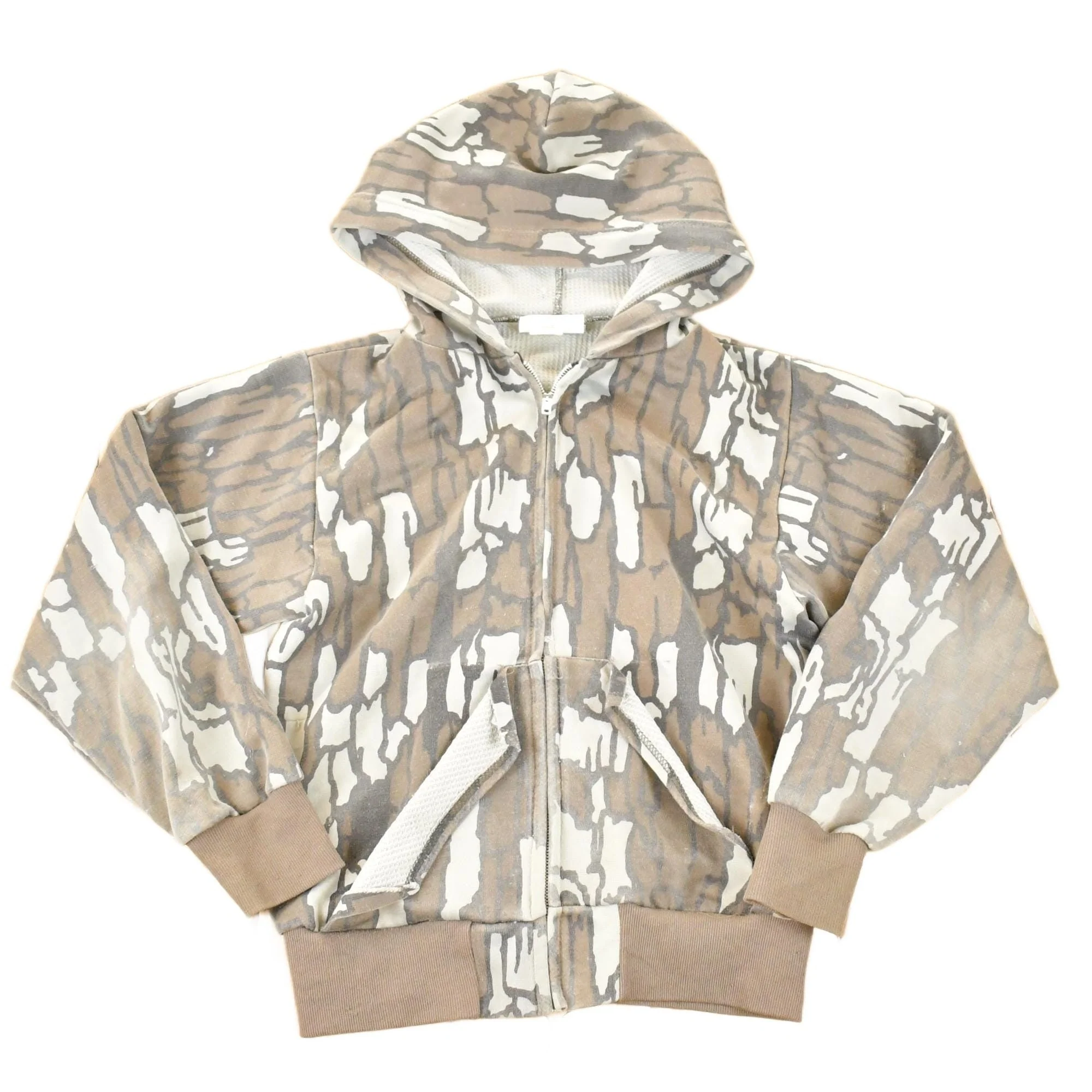 Vintage 1980s Bassett Walker Camo Hoodie Sweatshirt Men's M