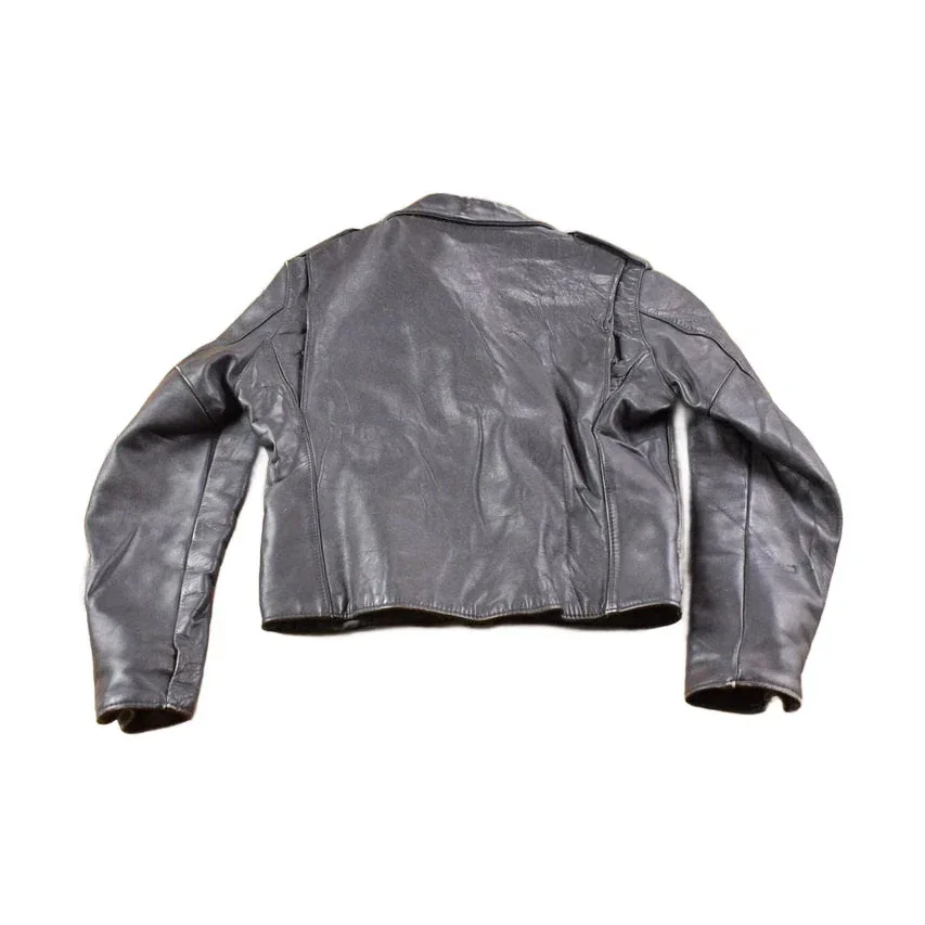 Vintage 1980s Berman's The Leather Experts Leather Jacket Size 14 - Image 2
