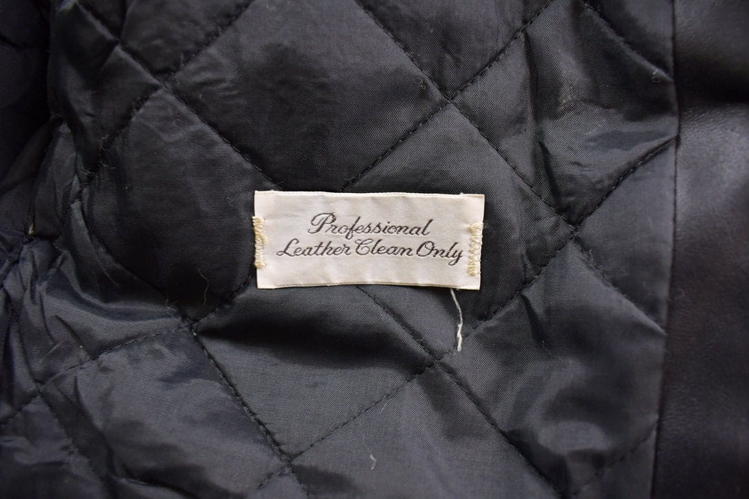 Vintage 1980s Berman's The Leather Experts Leather Jacket Size 14 - Image 4