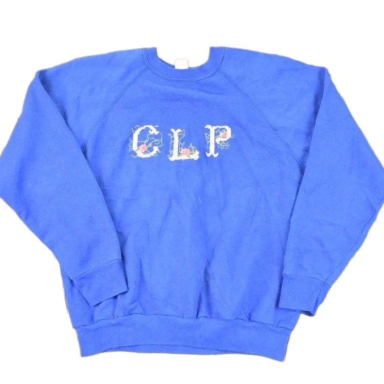 Vintage 1980s Better Basics CLP Embroidered Letters Crewneck Sweatshirt Men's M