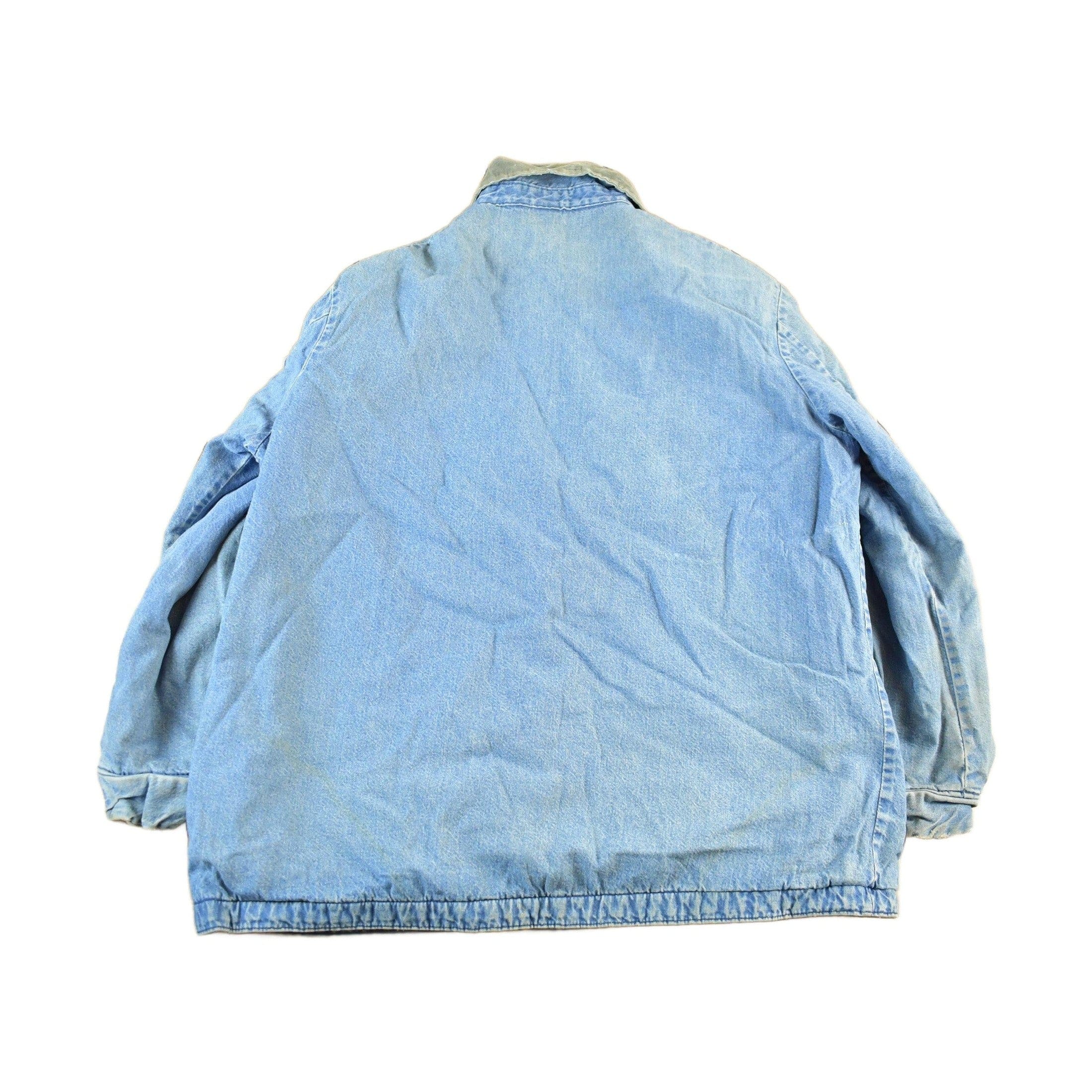 Vintage 1980s Big Mac Blanket Lined Denim Chore Coat Men's Large - Image 2
