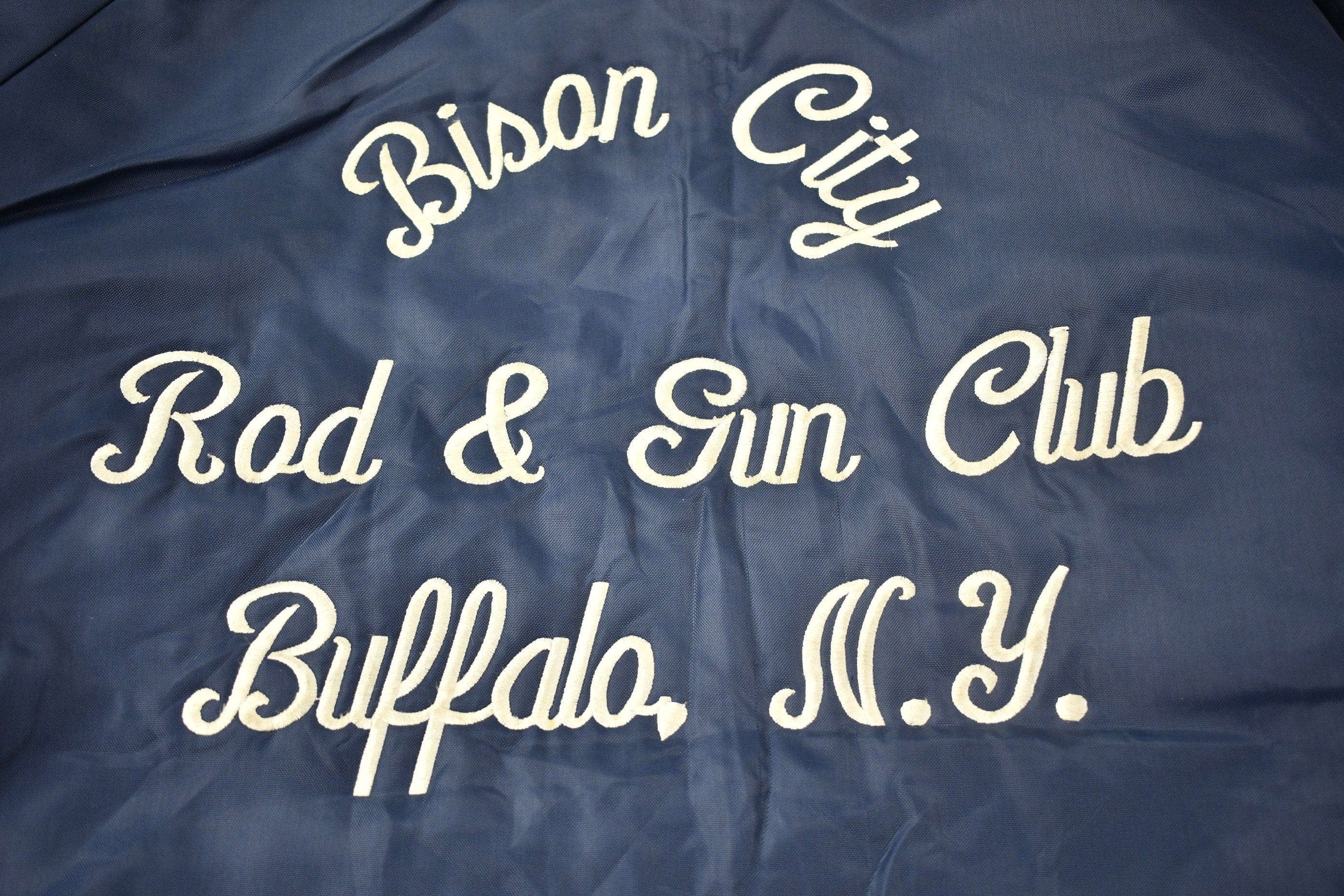 Vintage 1980s Bison City Rod & Gun Club Buffalo NY Satin Jacket Men's 2XL - Image 3