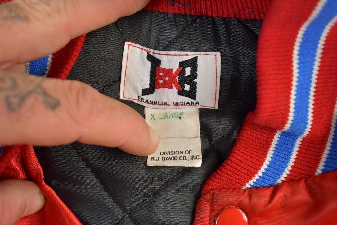 Vintage 1980s BK JB Baltimore Orioles Satin Snap Button MLB Baseball Jacket Men's XL - Image 3