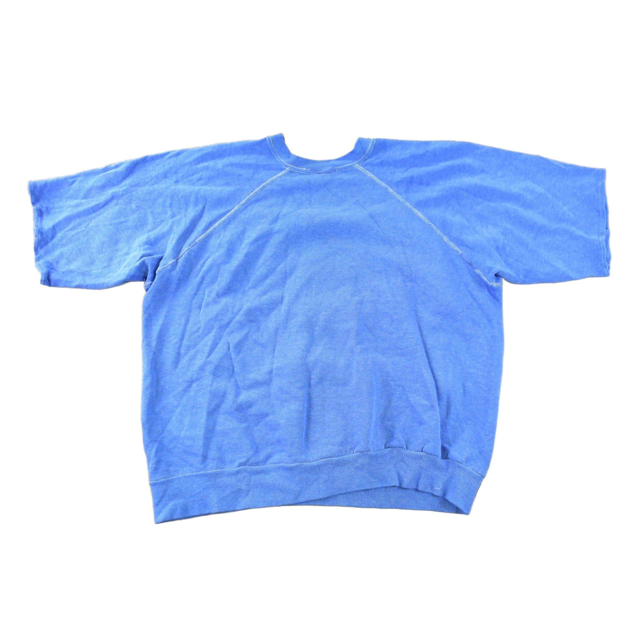 Vintage 1980s Blank Boxy Short Sleeve Crewneck Sweatshirt Men's XS - Image 2