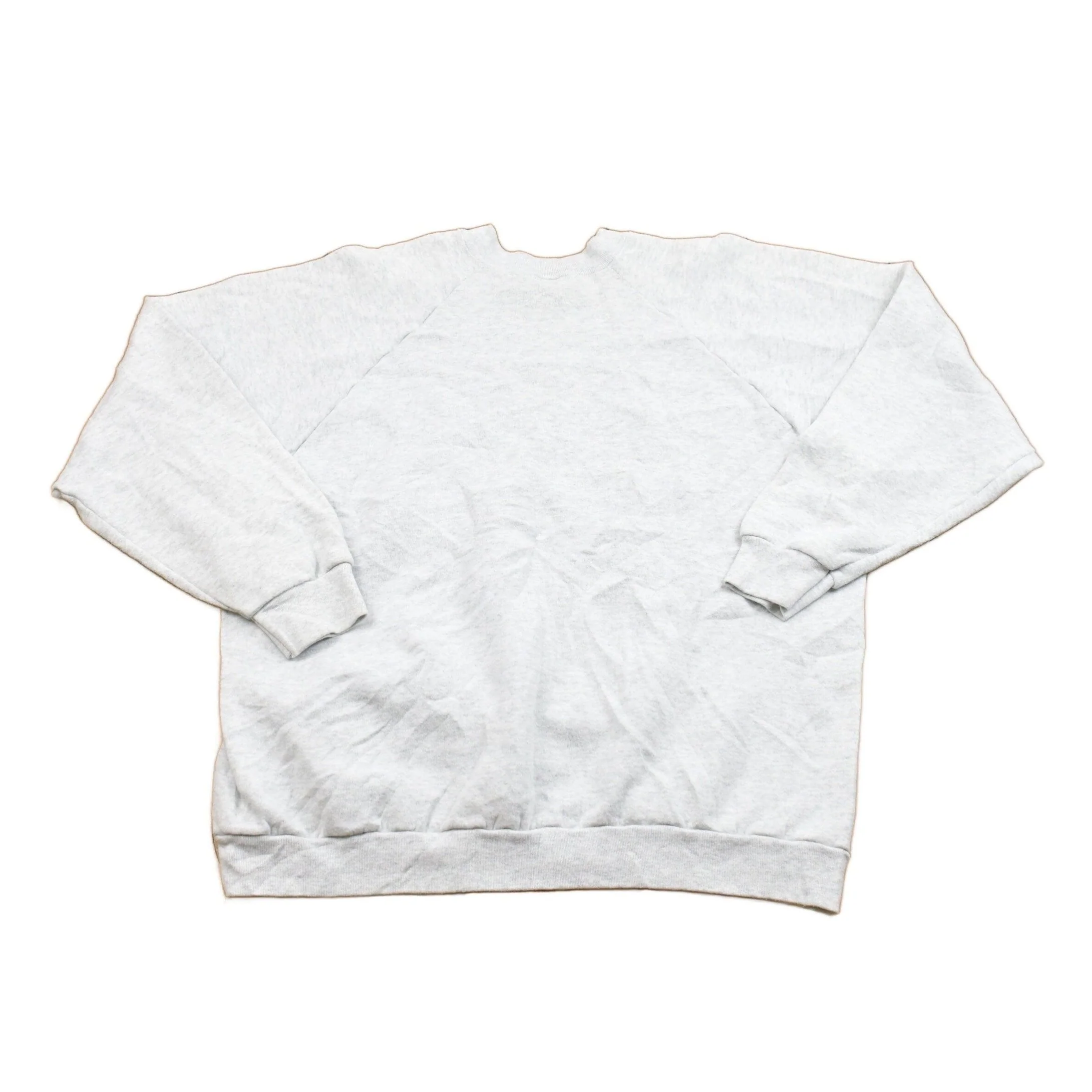 Vintage 1980s Blank Raglan Crewneck Sweatshirt Men's Large - Image 2