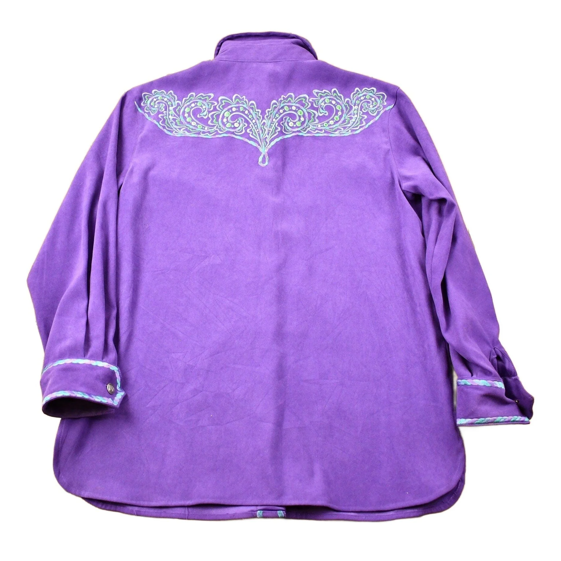Vintage 1980s Bob Mackie Western Style Button Up Shirt Women's S - Image 2