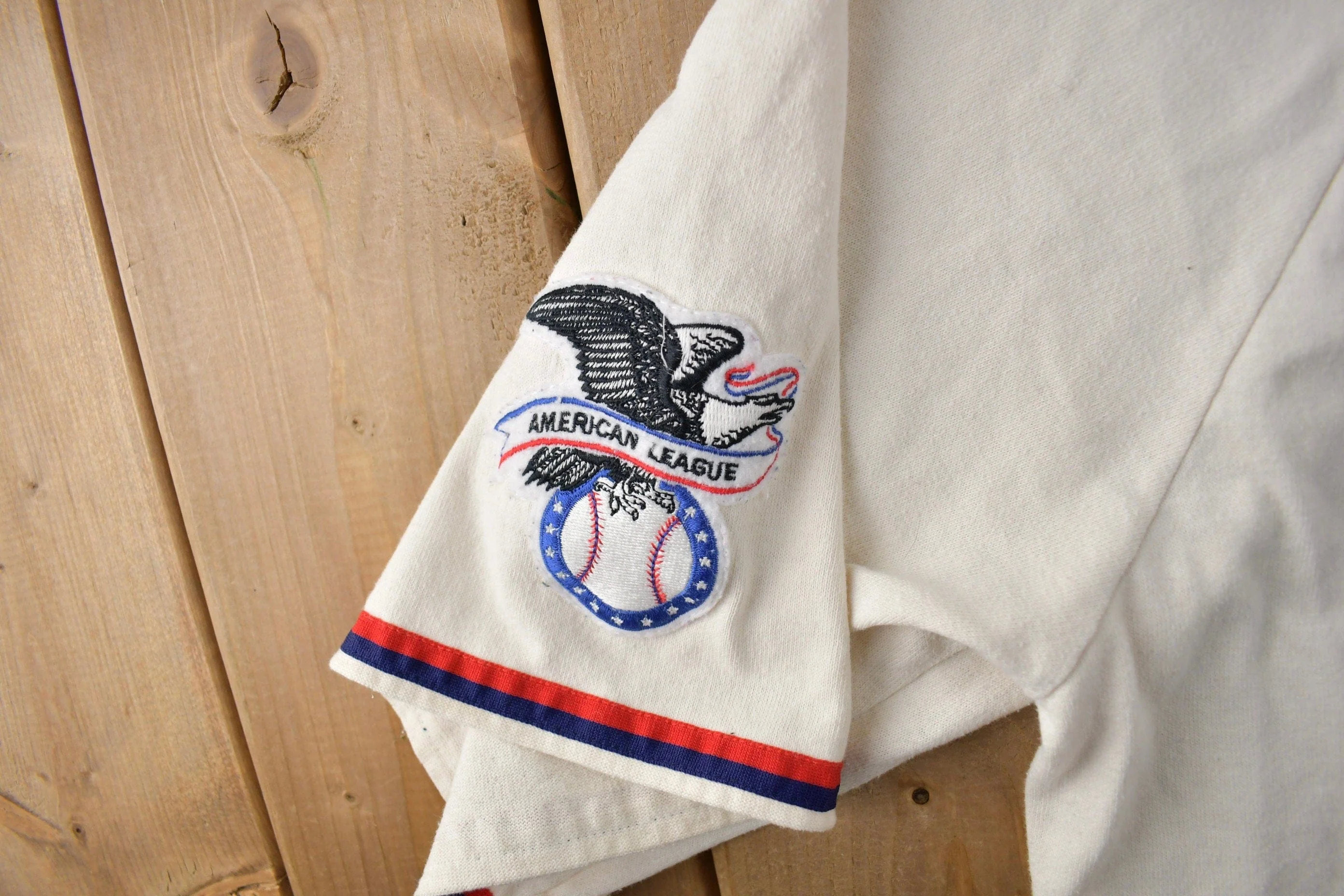 Vintage 1980s Boston red Sox MLB Baseball Starter Jersey Size XL - Image 4