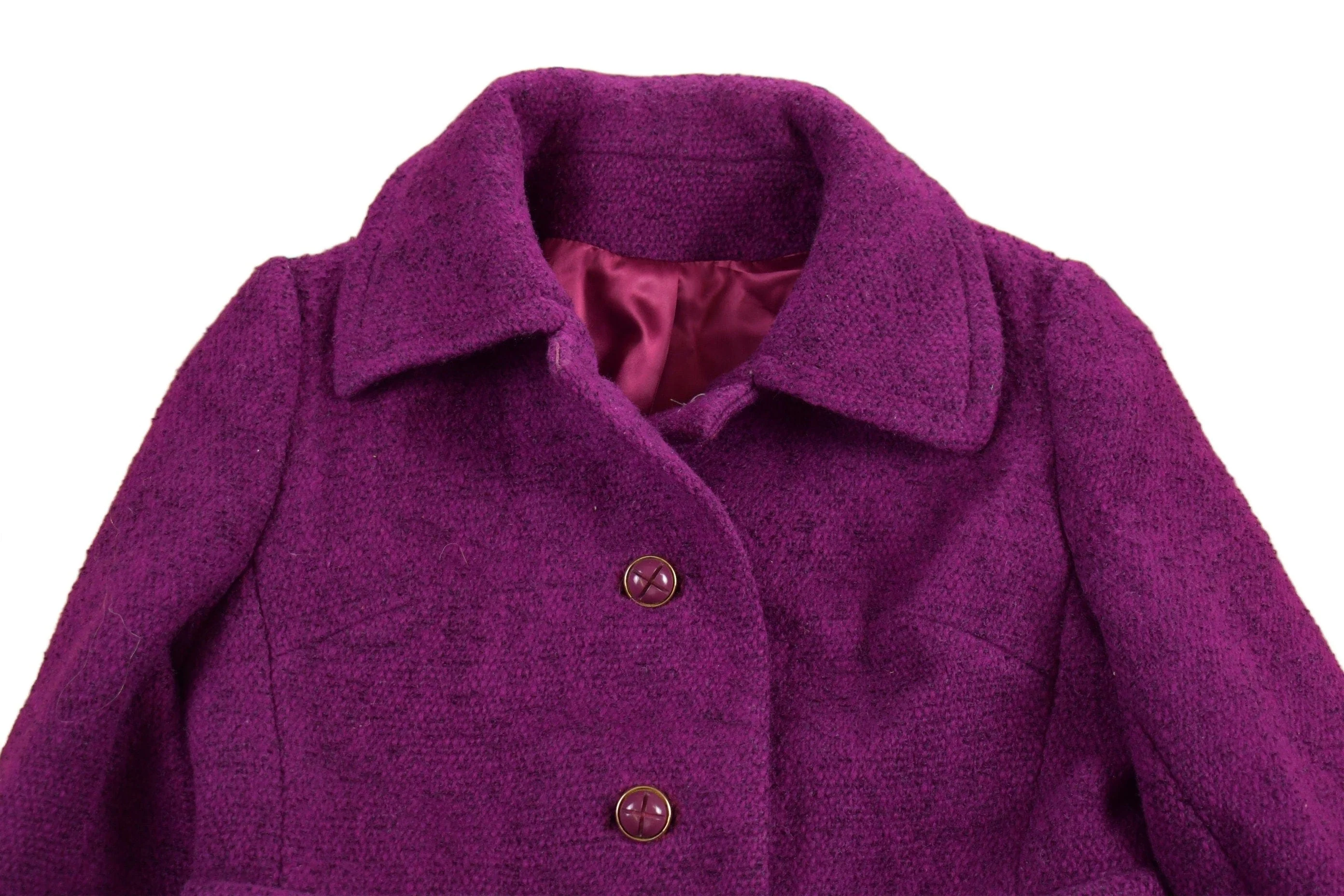 Vintage 1980s Bromleigh Wool Over Coat Men's Small - Image 3