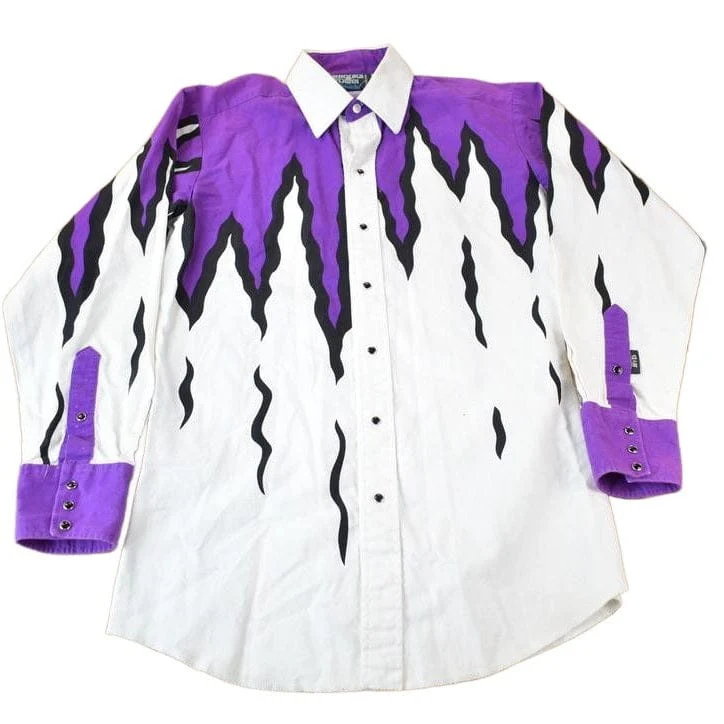 Vintage 1980s Brooks & Dunn Western Style Snap Button Shirt Men's Medium