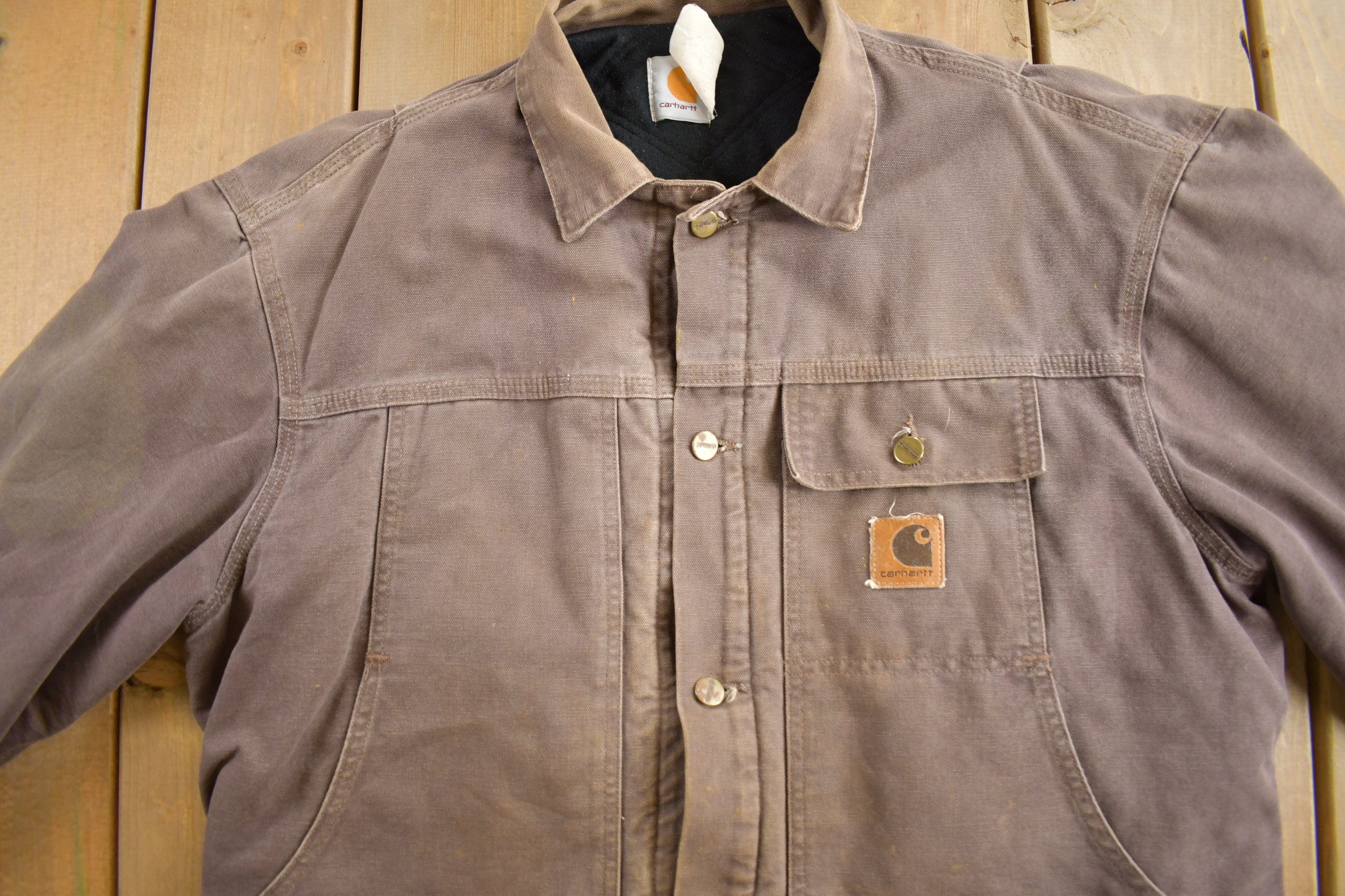 Vintage 1980s Brown Carhartt Field Coat Men's 2XL - Image 3