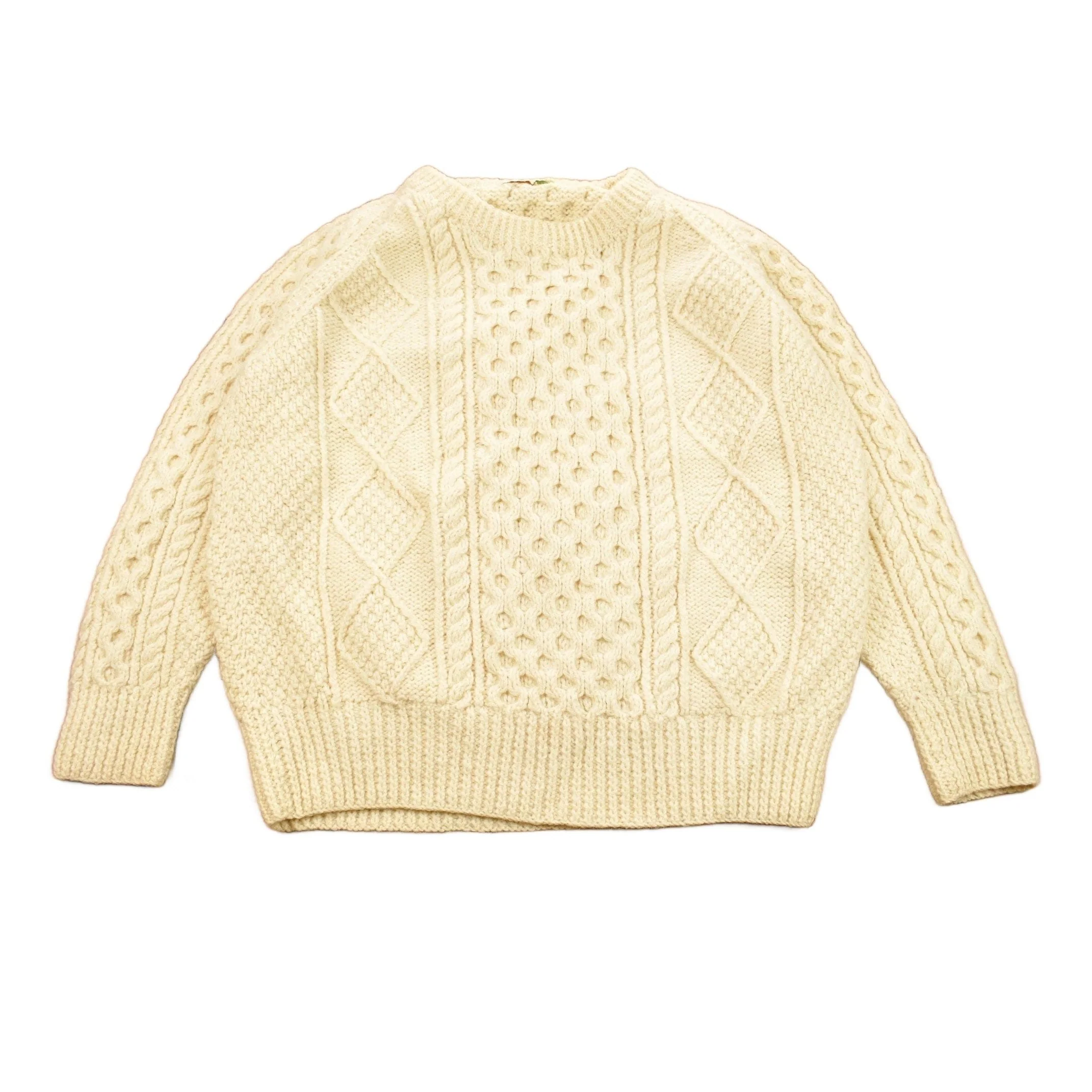 Vintage 1980s Cable Knitted Crewneck Sweater Men's XL