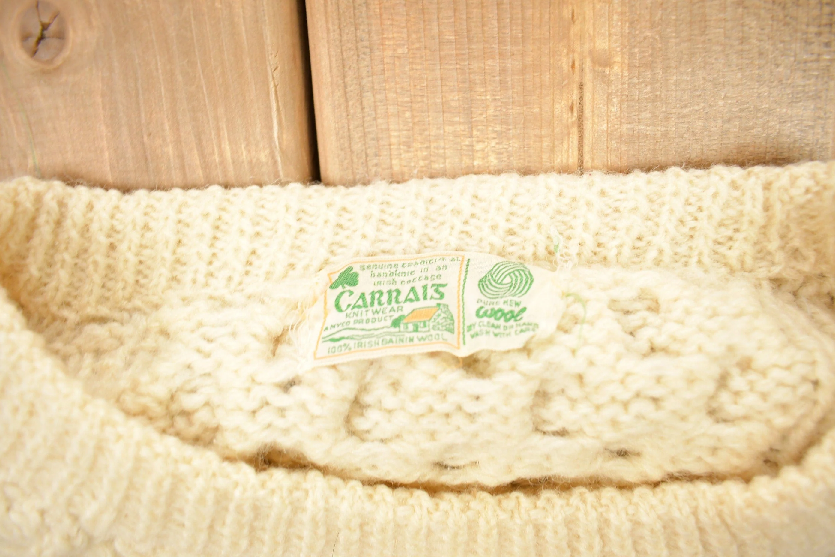 Vintage 1980s Cable Knitted Crewneck Sweater Men's XL - Image 4