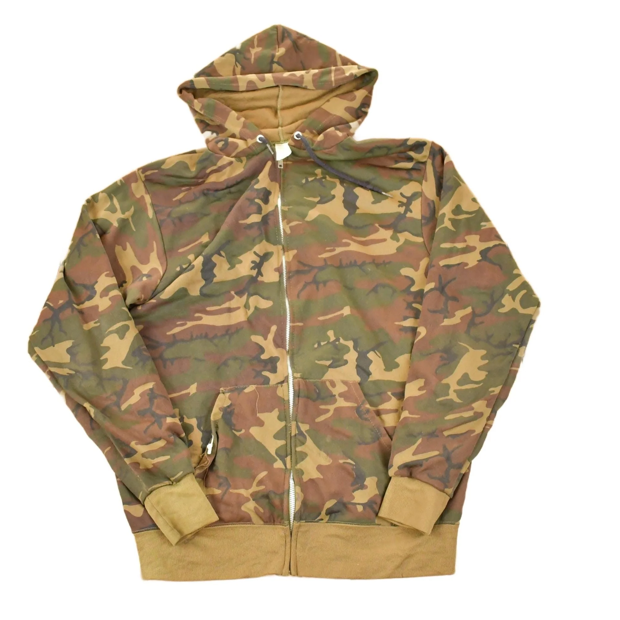 Vintage 1980s Camo Hoodie Sweatshirt Men's M