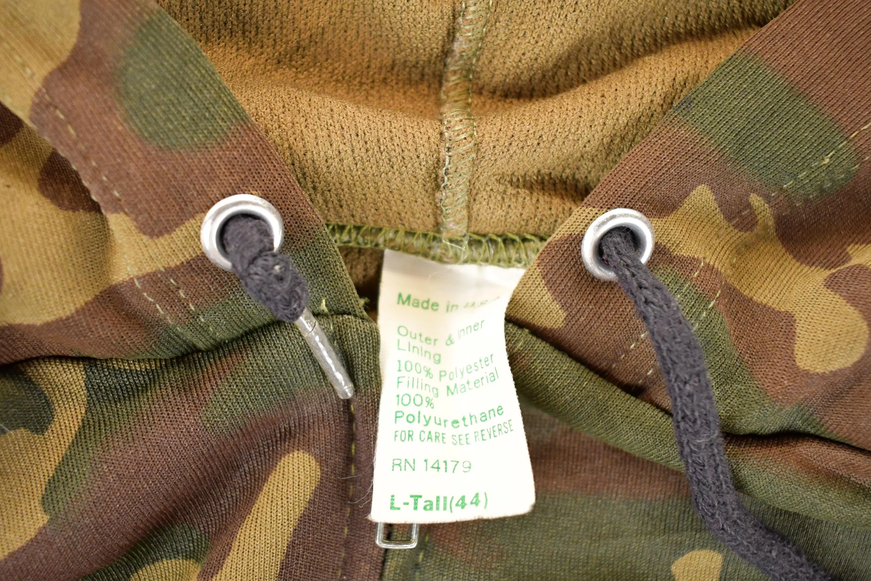 Vintage 1980s Camo Hoodie Sweatshirt Men's M - Image 3