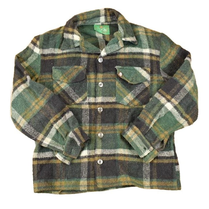 Vintage 1980s Canadian Lumberjack Plaid Button Up Shirt Men's L