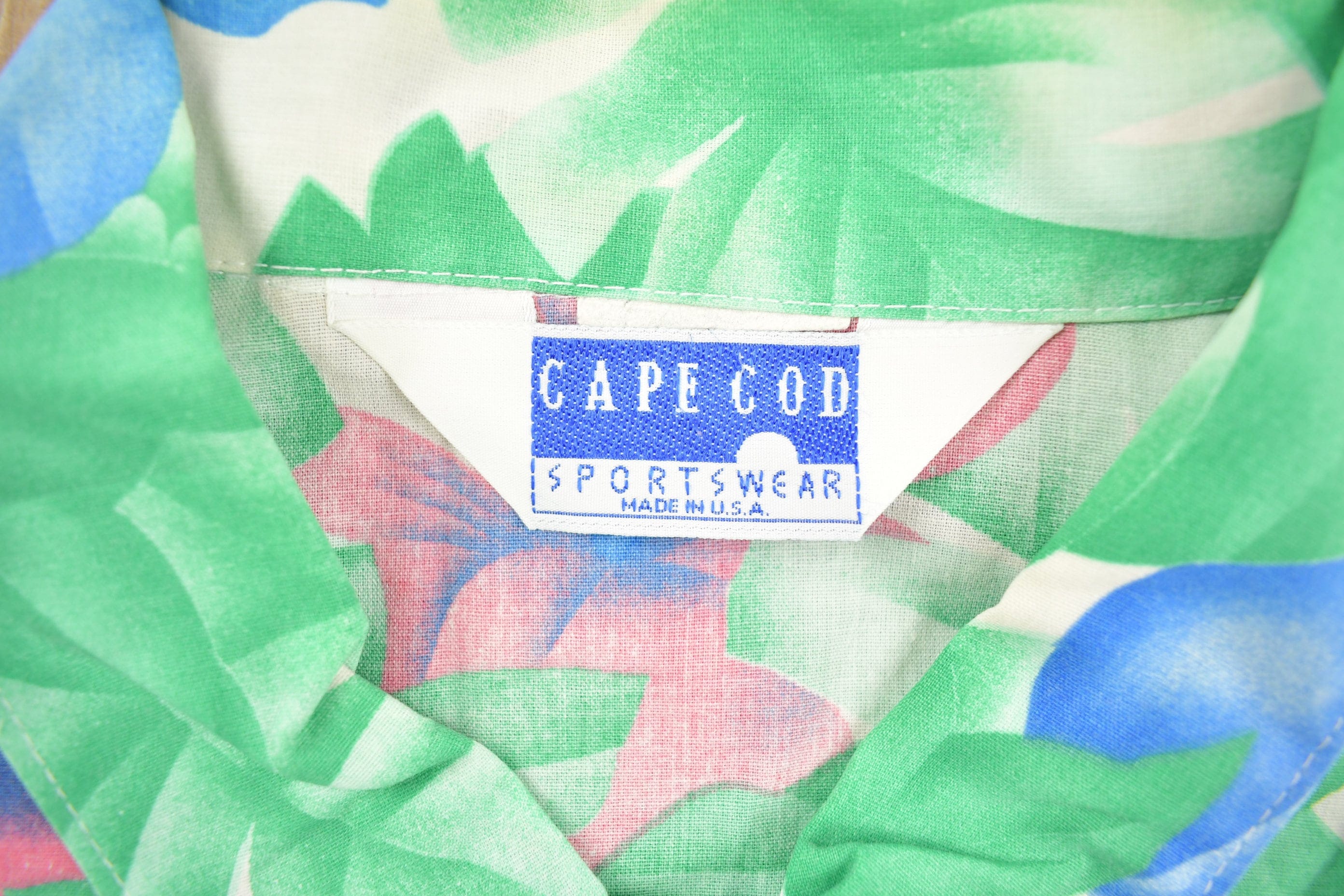 Vintage 1980s Cape Cod Sportswear Floral Button Up Shirt Men's Large - Image 3