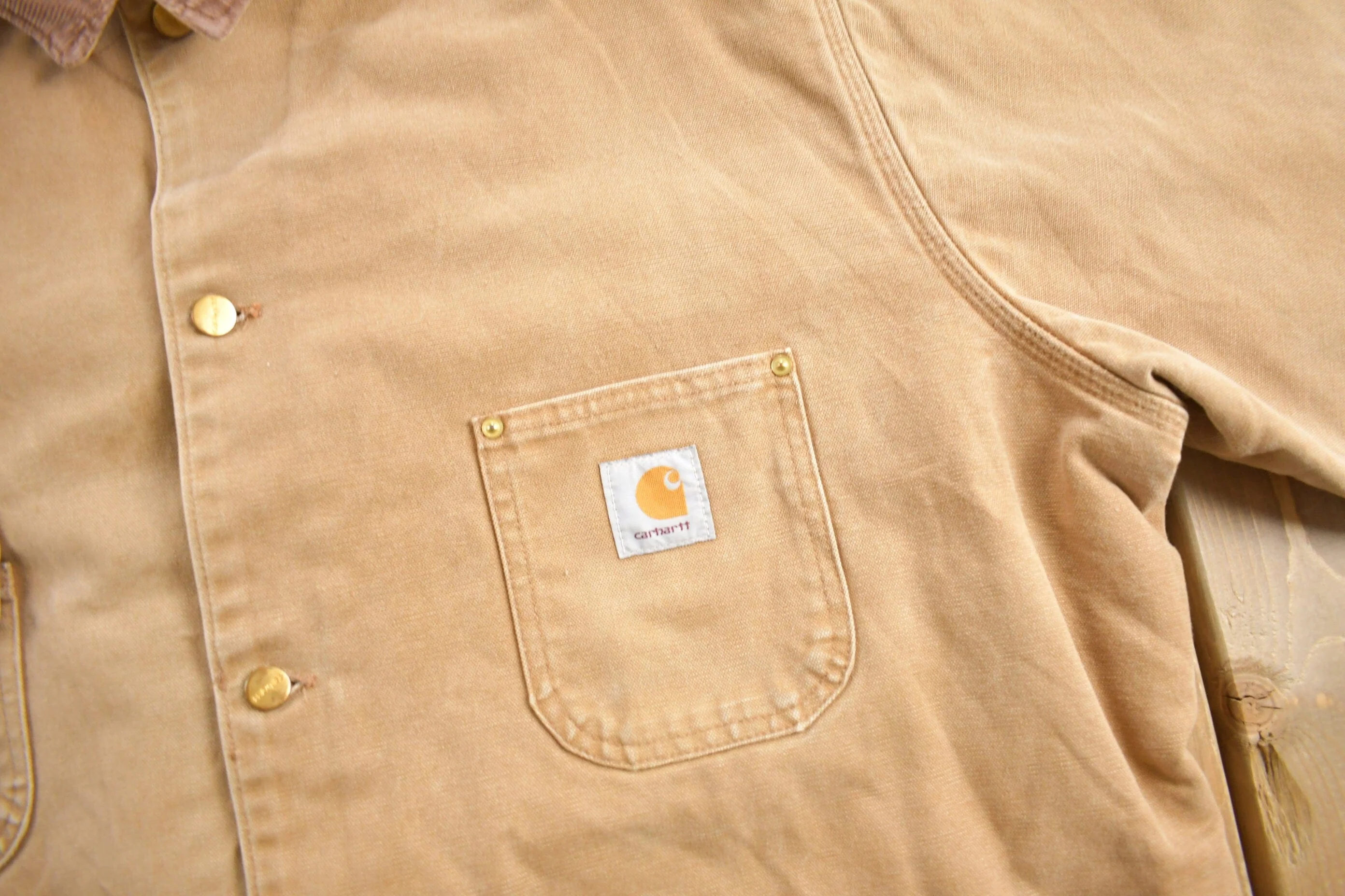 Vintage 1980s Carhartt Blanket Lined Chore Coat Men's 3XL - Image 4