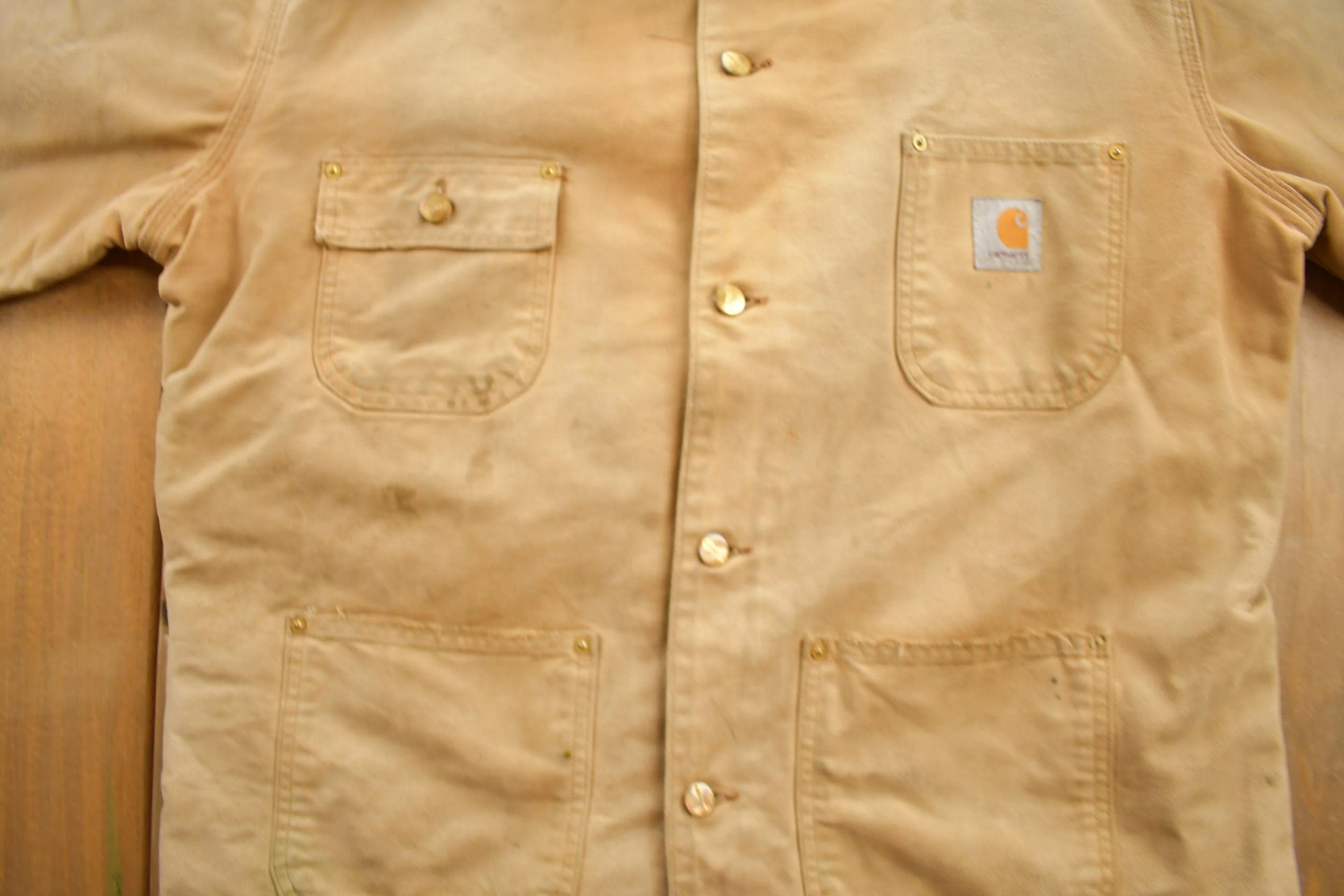 Vintage 1980s Carhartt Blanket Lined Chore Coat Men's XL - Image 3