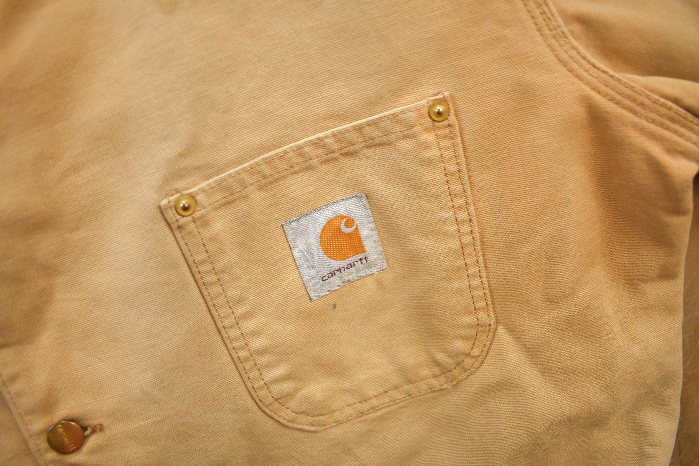Vintage 1980s Carhartt Blanket Lined Chore Coat Men's XL - Image 4