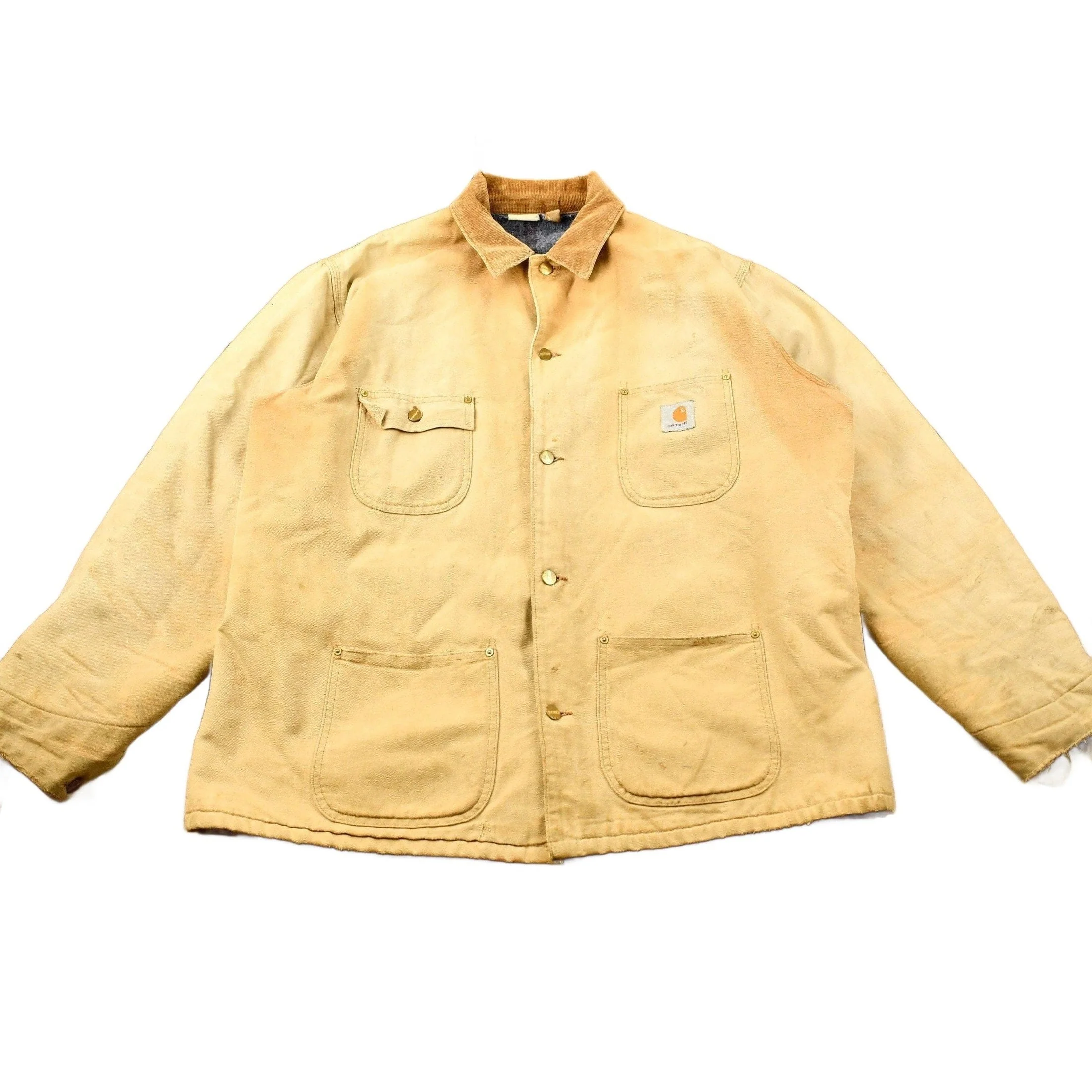 Vintage 1980s Carhartt Blanket Lined Chore Coat Men's 2XL