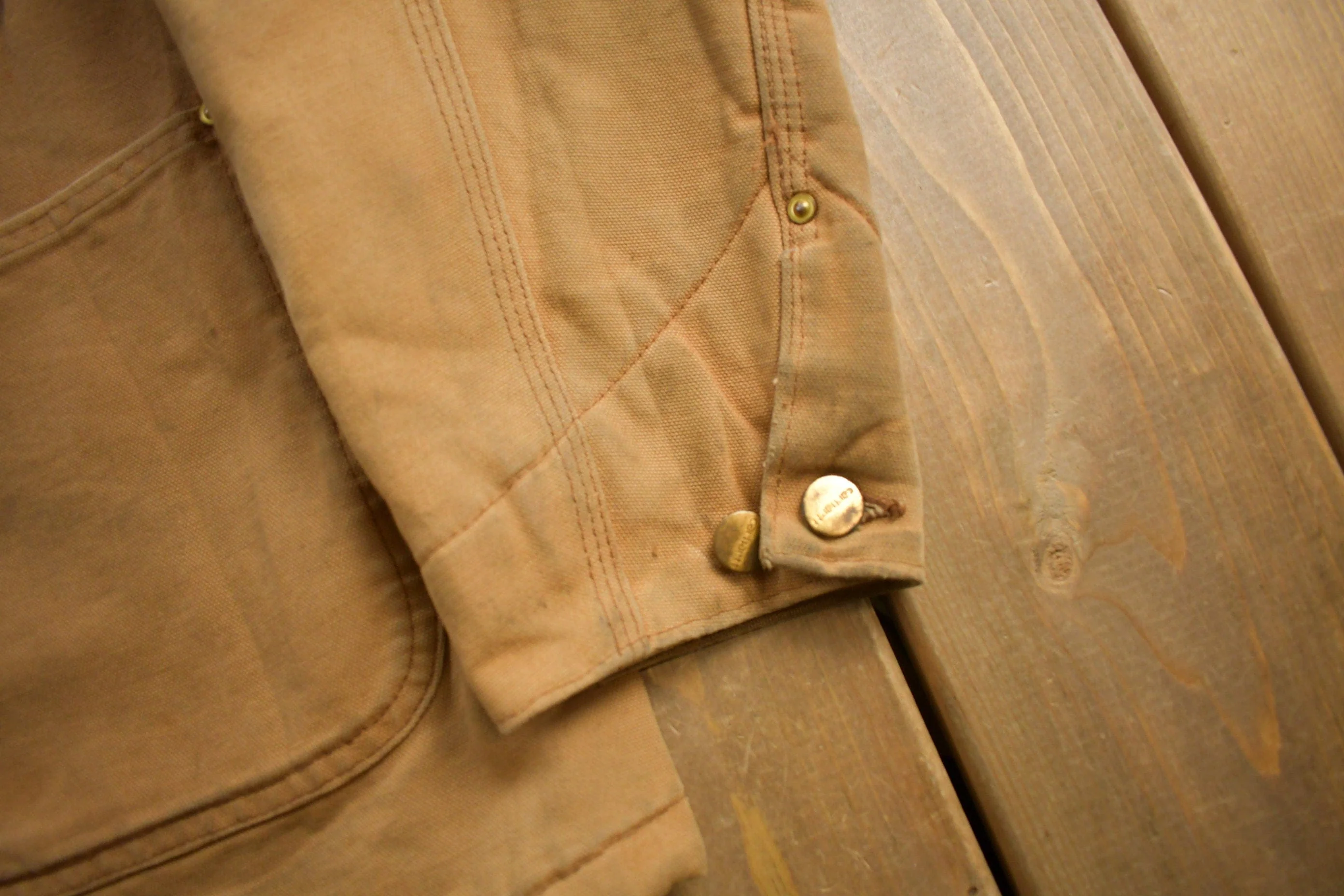 Vintage 1980s Carhartt Blanket Lined Chore Coat Men's Large - Image 7