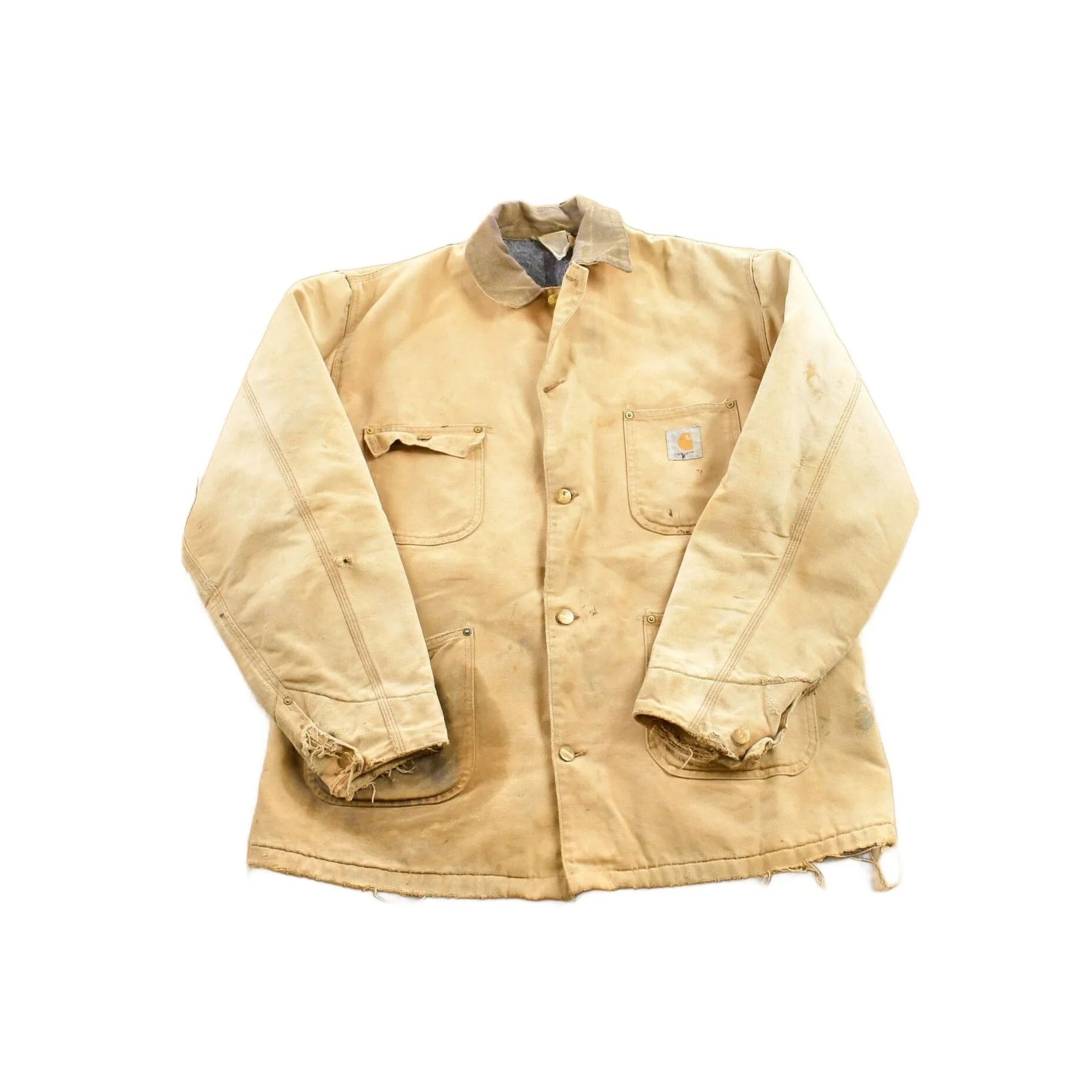 Vintage 1980s Carhartt Blanket Lined Chore Jacket Men's Large