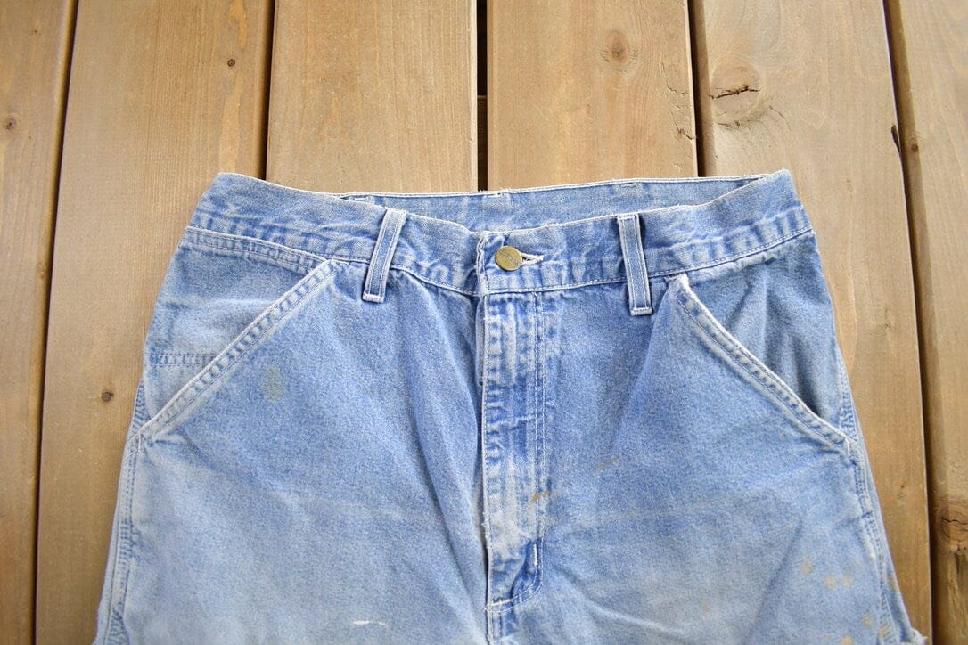 Vintage 1980s Carhartt Distressed Denim Jeans Men's 30 x 30 - Image 4