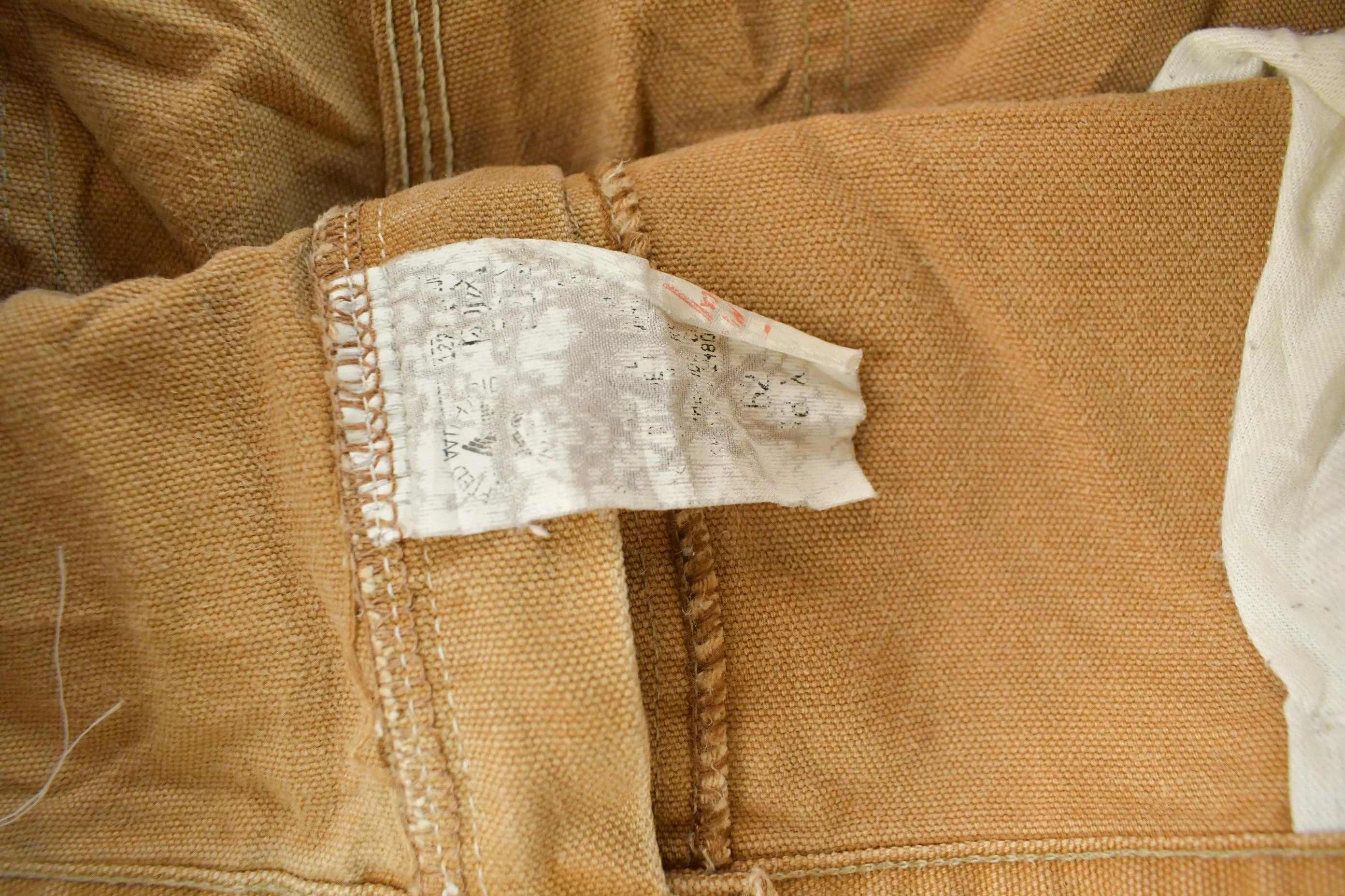 Vintage 1980s Carhartt Distressed Sun Faded Double Knee Pants Men's 37 x 29 - Image 6