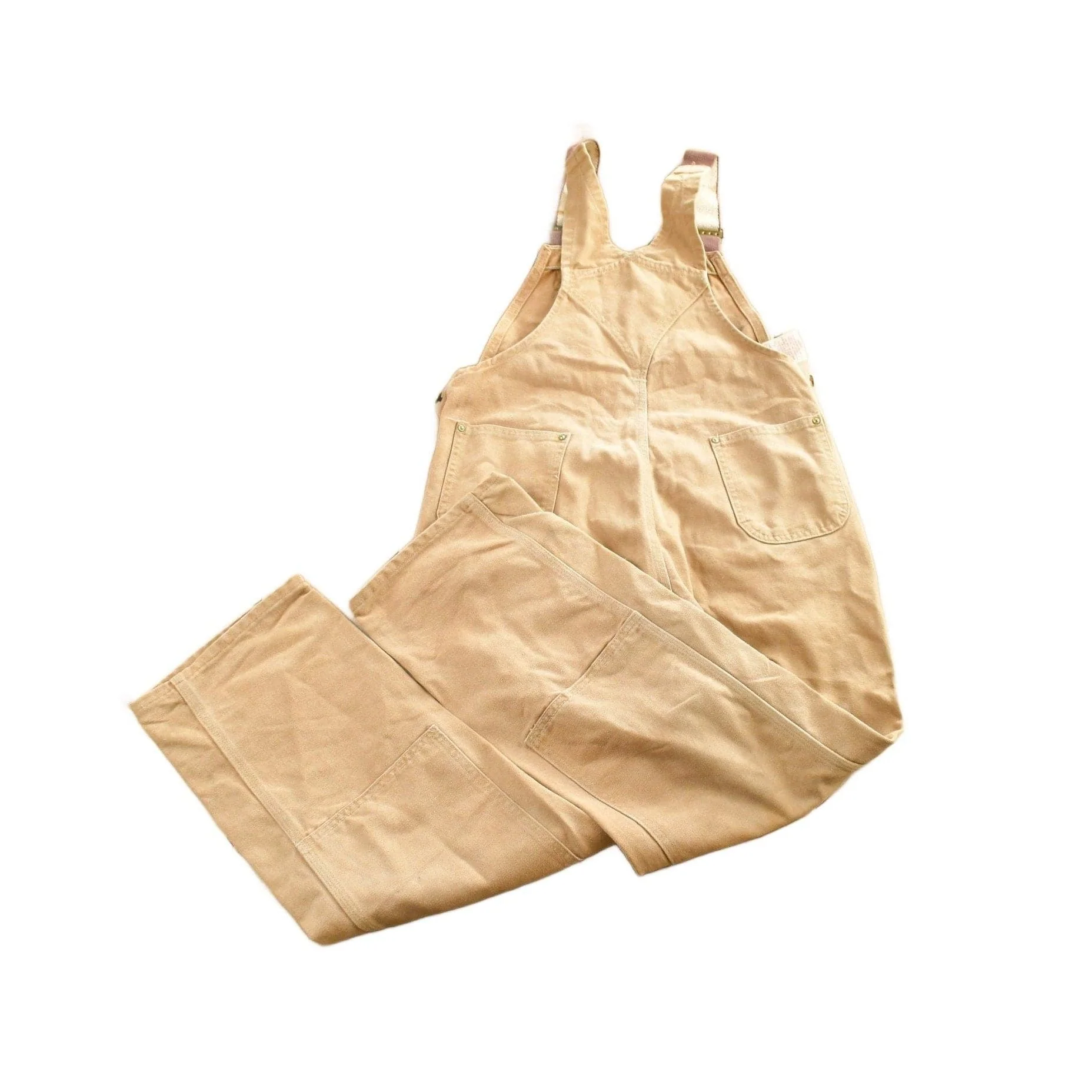 Vintage 1980s Carhartt Double Knee Canvas Overalls Men's 40 x 30 - Image 2