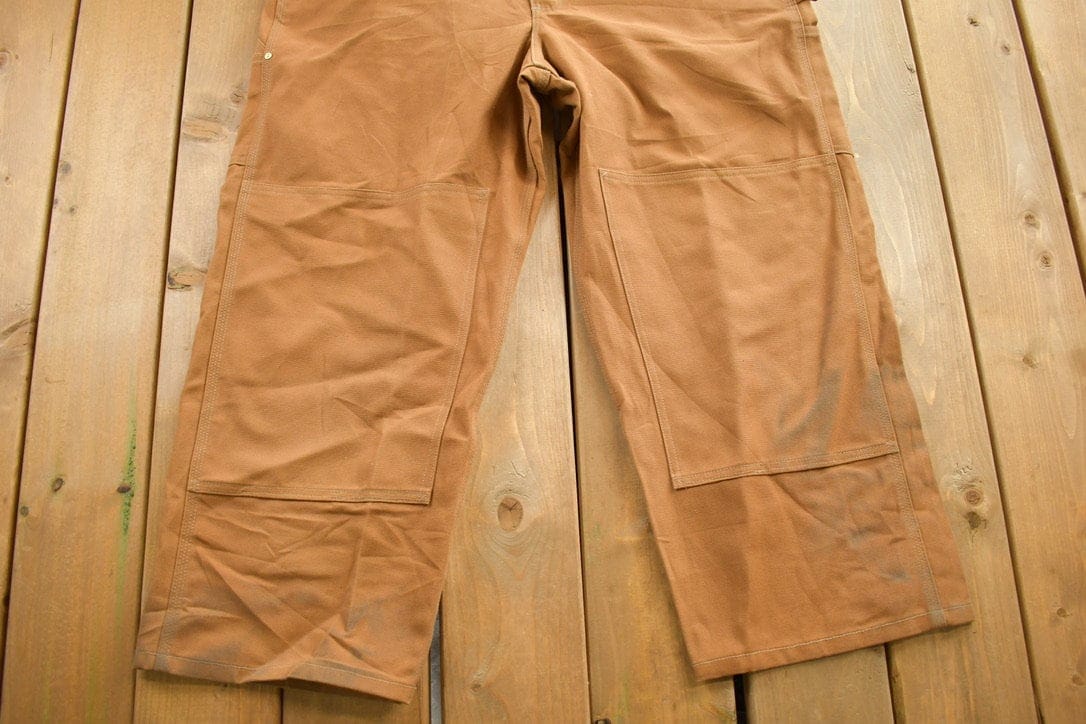 Vintage 1980s Carhartt Double Knee Canvas Overalls Men's 42 x 30 - Image 3