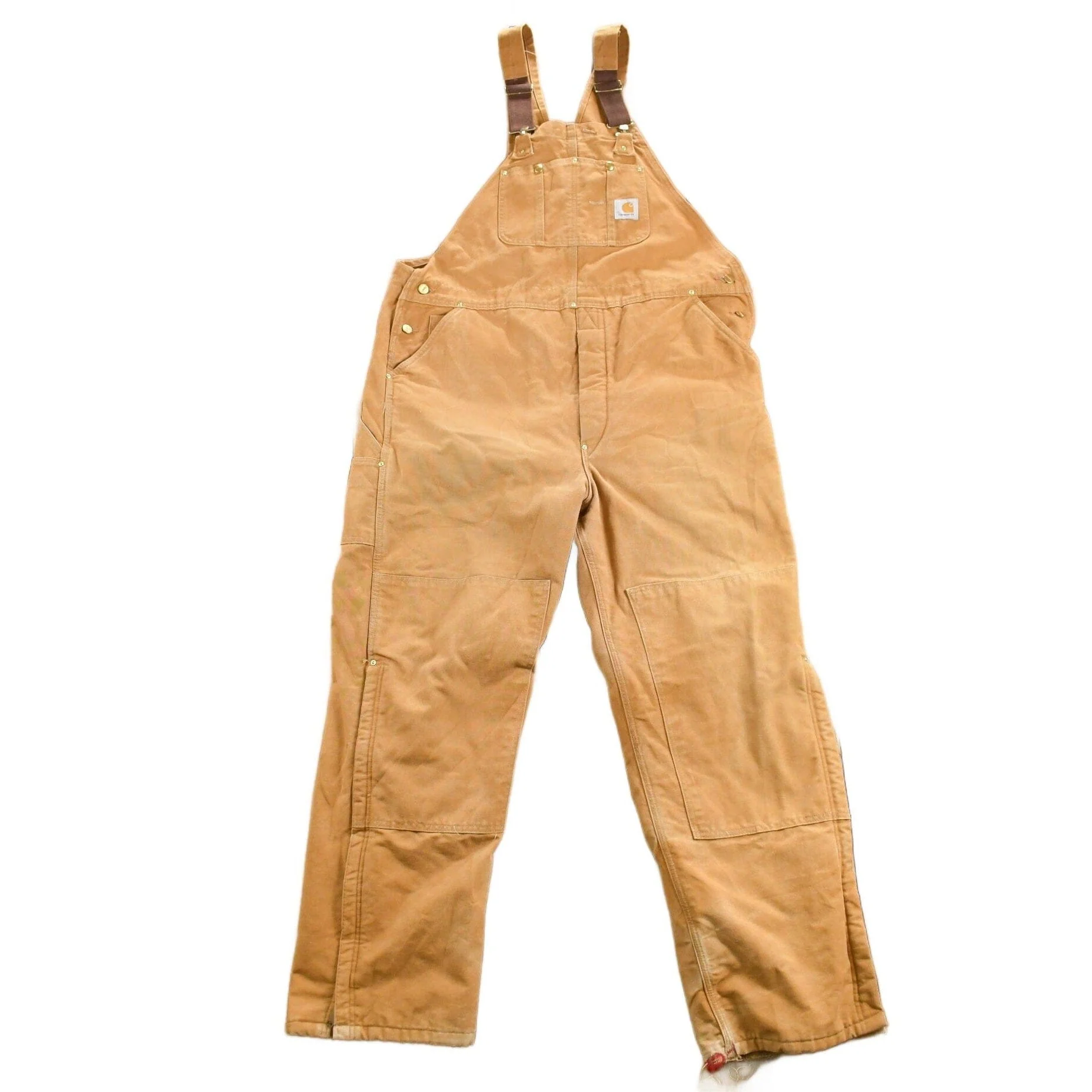 Vintage 1980s Carhartt Double Knee Quilted Canvas Overalls