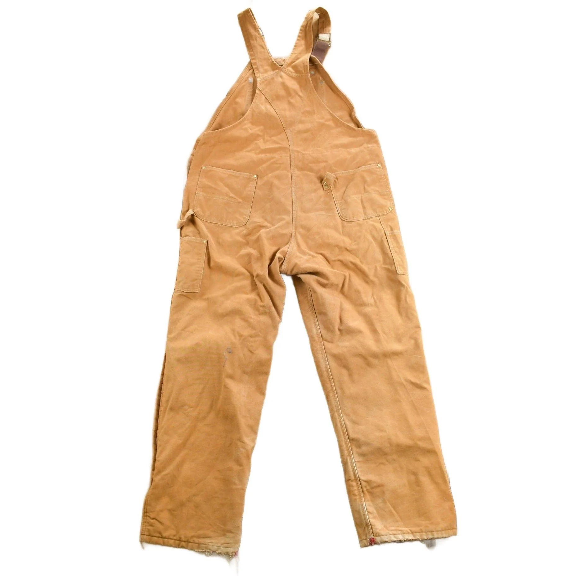 Vintage 1980s Carhartt Double Knee Quilted Canvas Overalls - Image 2