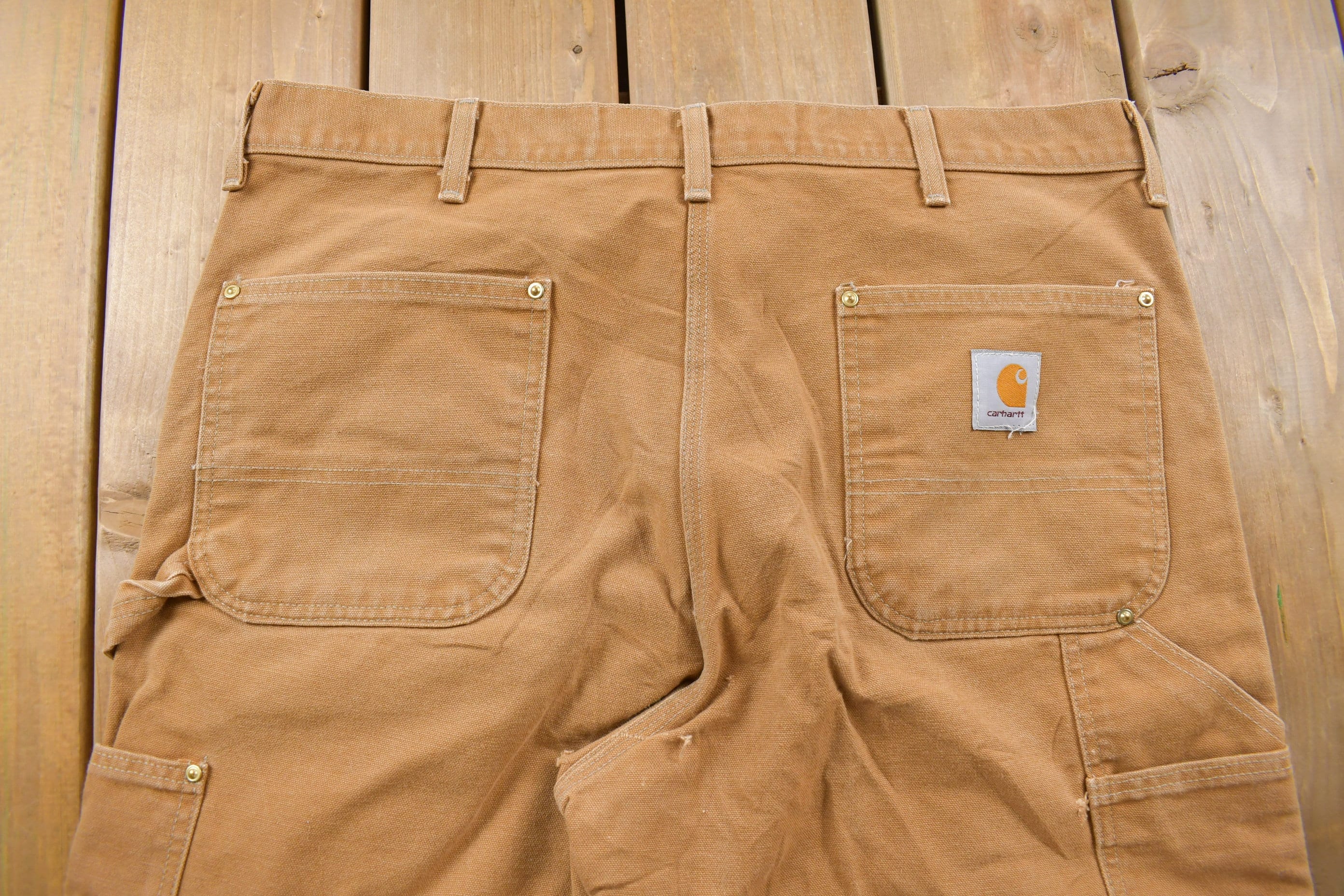 Vintage 1980s Carhartt Double Knee Work Pants Men's 38 x 31 - Image 3