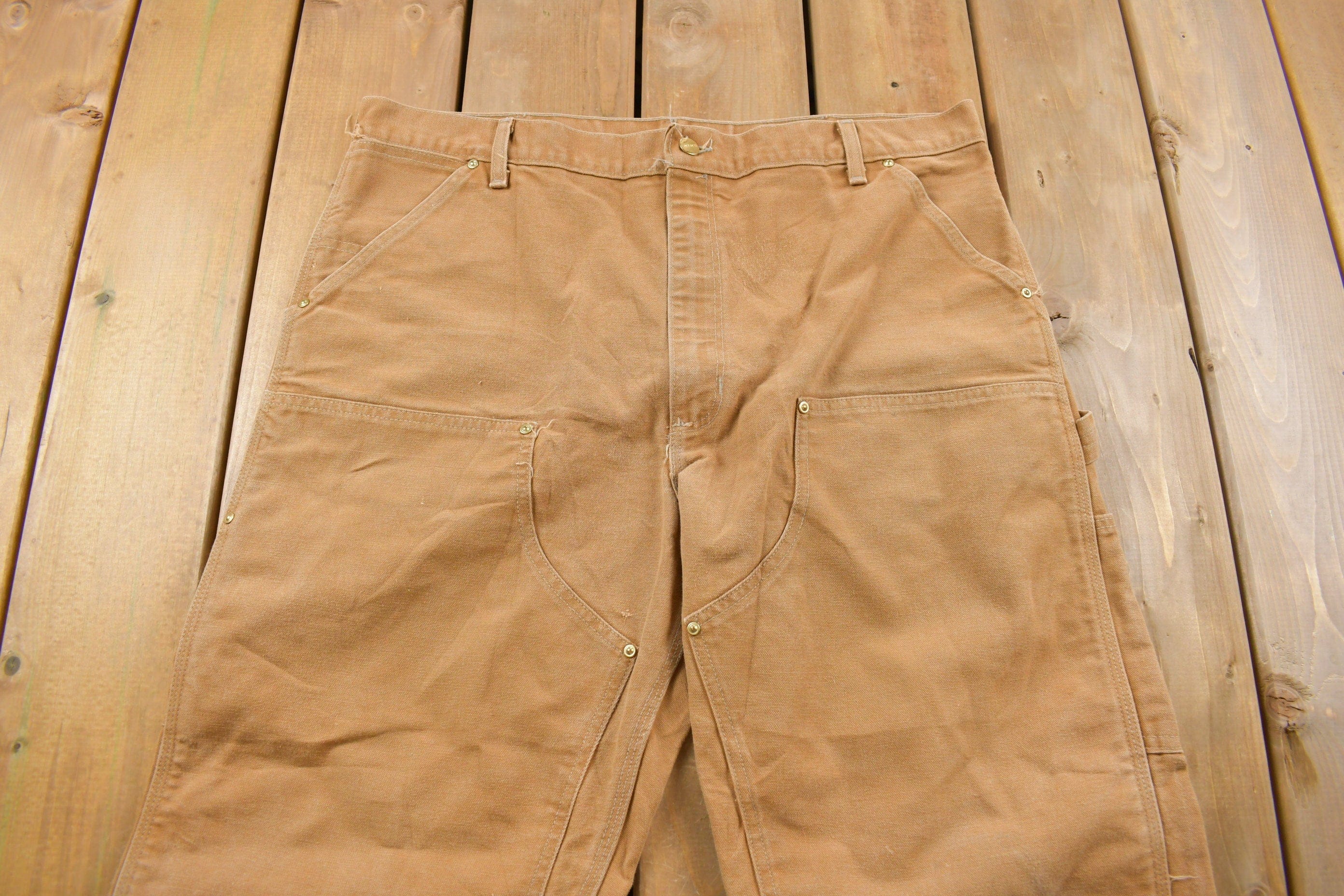 Vintage 1980s Carhartt Double Knee Work Pants Men's 38 x 31 - Image 5