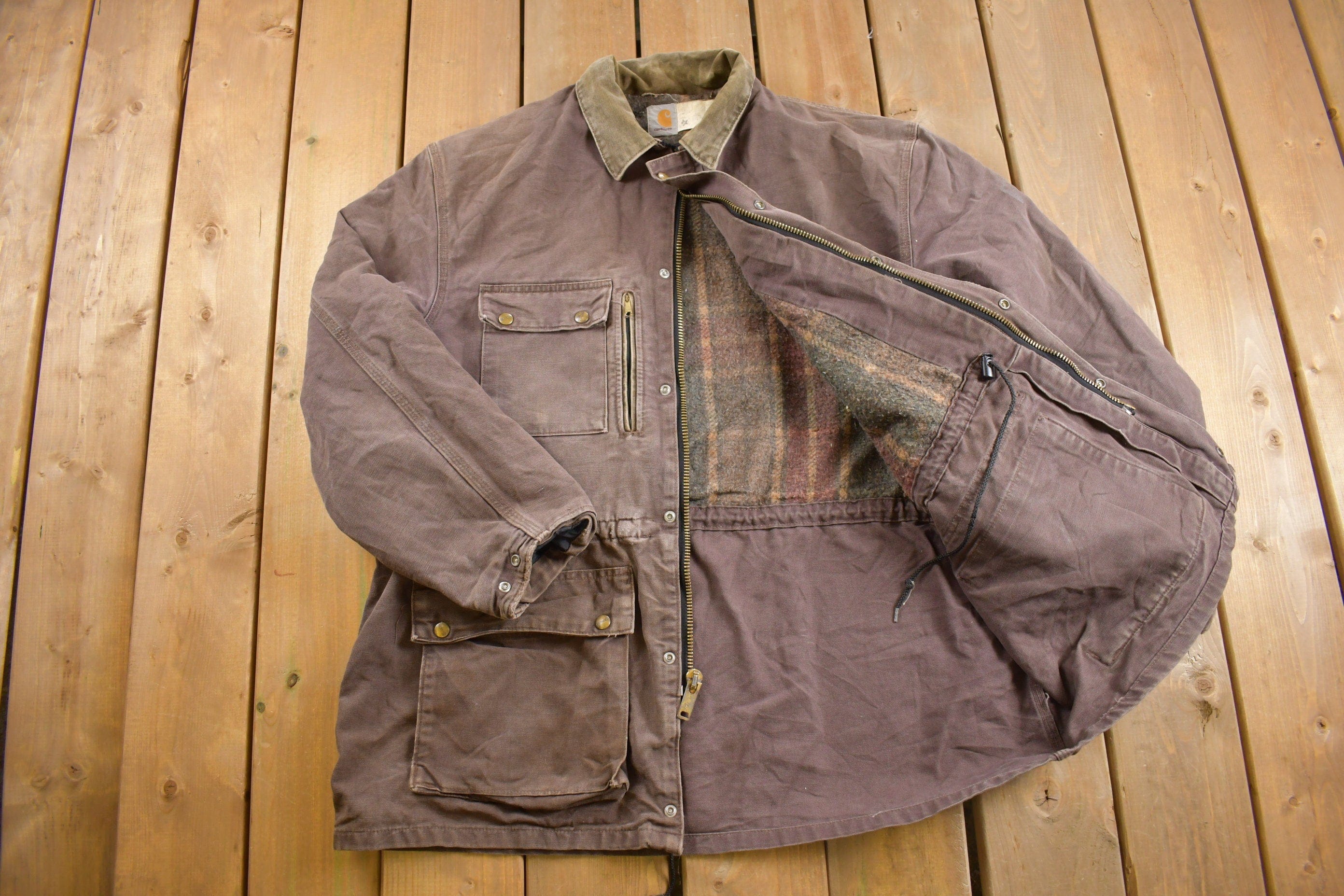Vintage 1980s Carhartt Field Coat Men's XL - Image 3