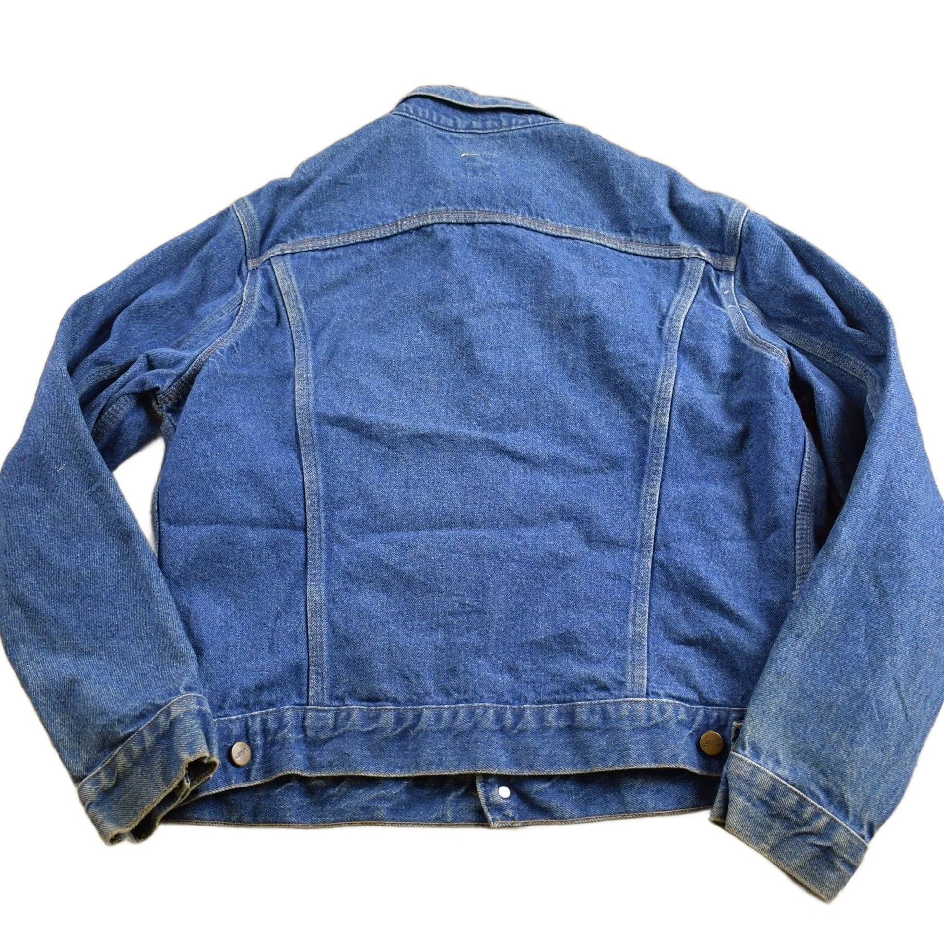 Vintage 1980s Carhartt Medium Wash Jean Jacket Men's M - Image 2
