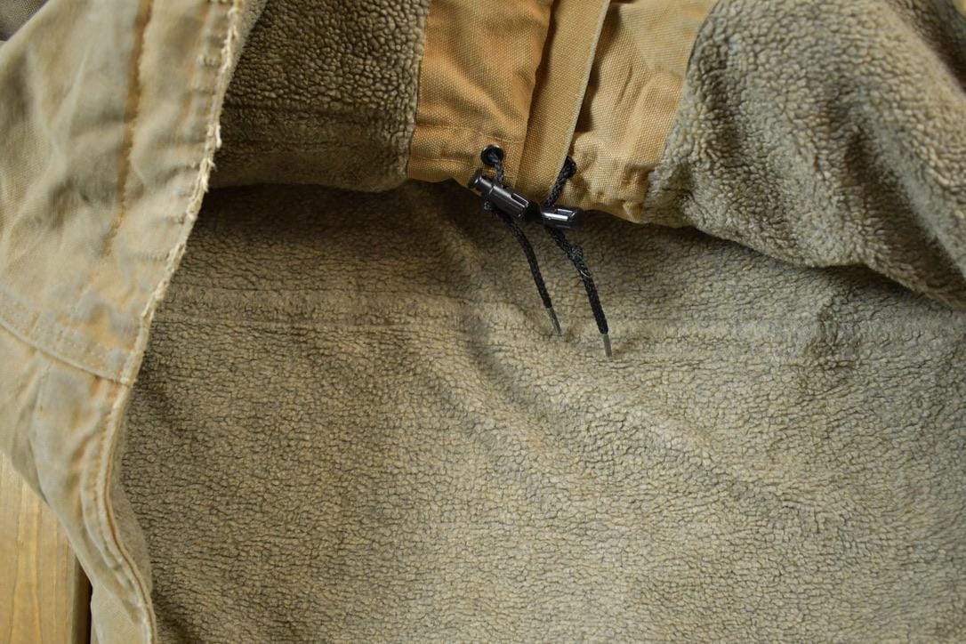 Vintage 1980s Carhartt Perfectly Distressed Collared Work Jacket Men's 2XL - Image 6