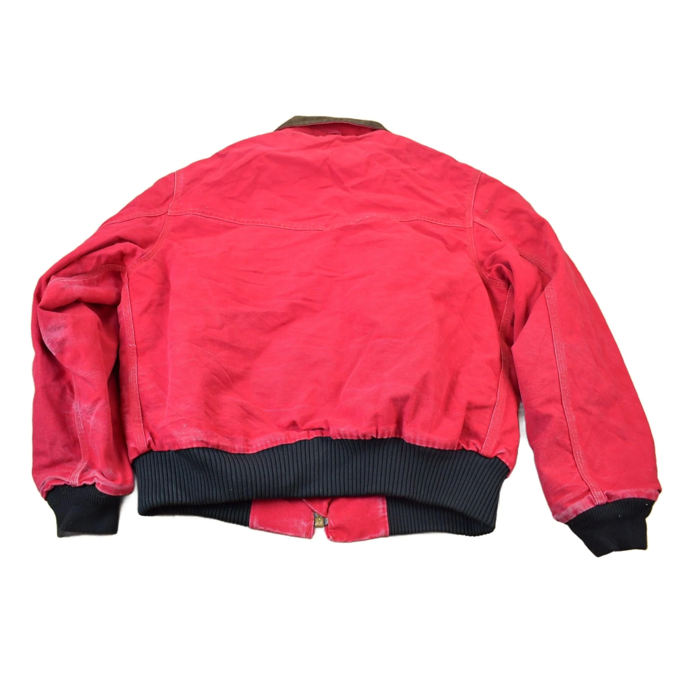 Vintage 1980s Carhartt Red Santa Fe Work Jacket Men's Large - Image 2