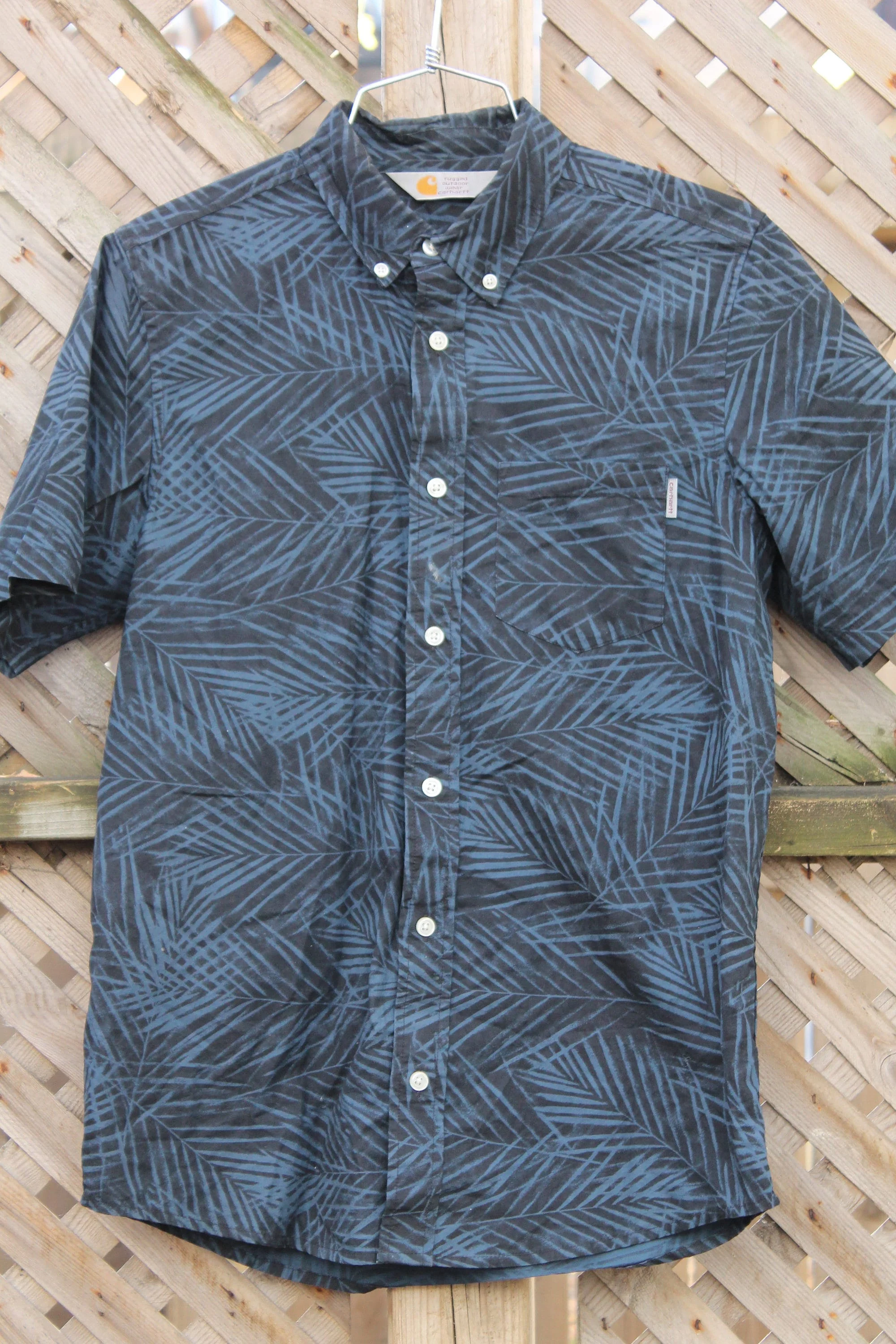 Vintage 1980s Carhartt Rugged Outdoor Wear Button Up Shirt Men's S - Image 3