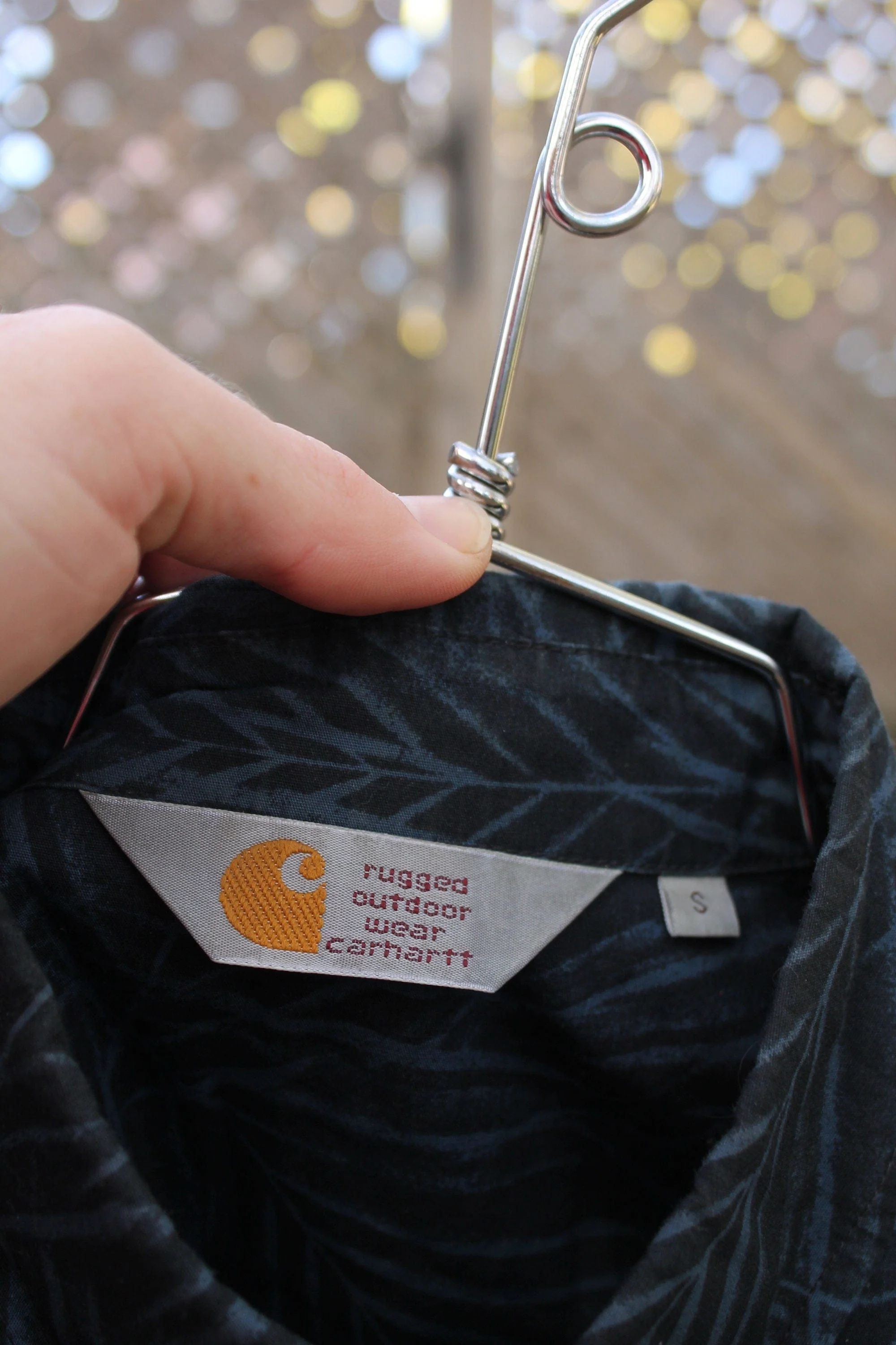 Vintage 1980s Carhartt Rugged Outdoor Wear Button Up Shirt Men's S - Image 5