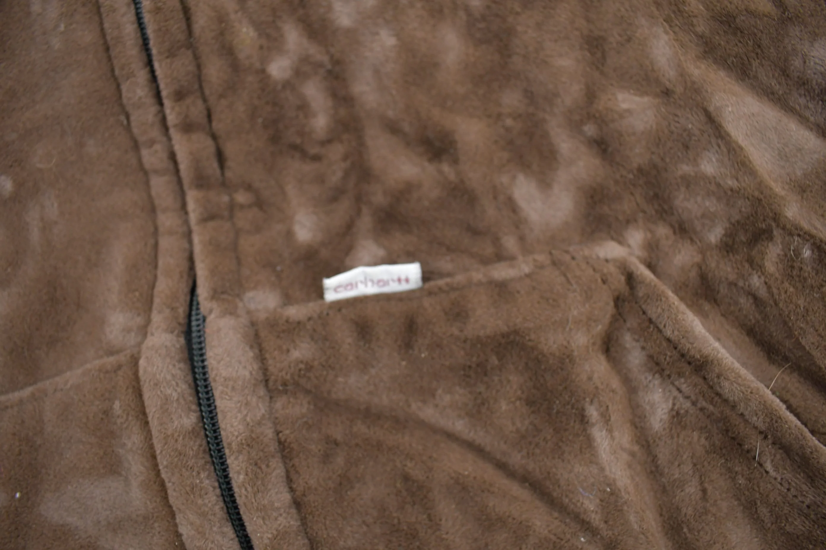 Vintage 1980s Carhartt Rugged Outdoor Wear Fleece Lined Velvet Hoodie Men's 2XL - Image 5