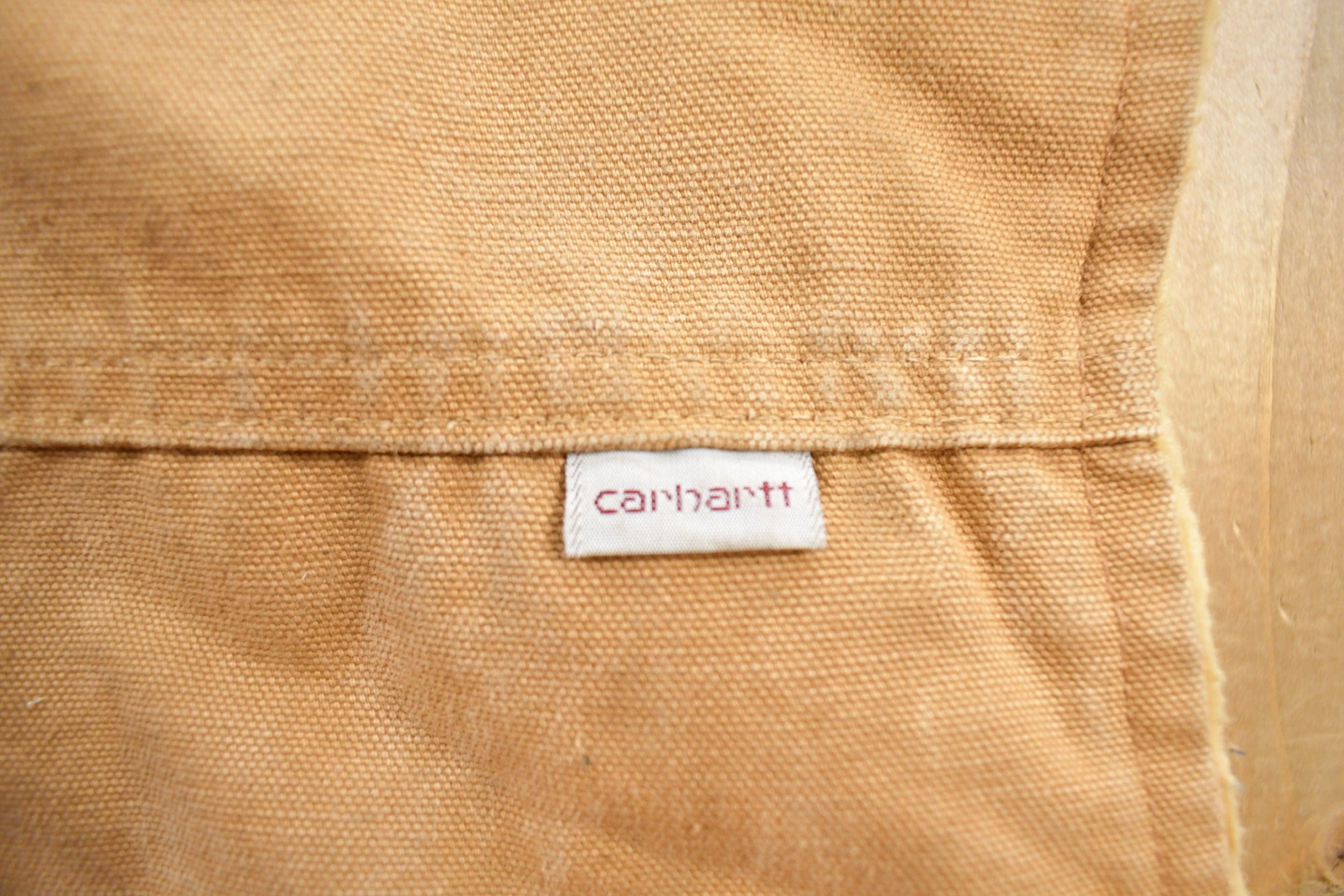 Vintage 1980s Carhartt Sherpa Lined Beige Work Vest Men's Medium - Image 3