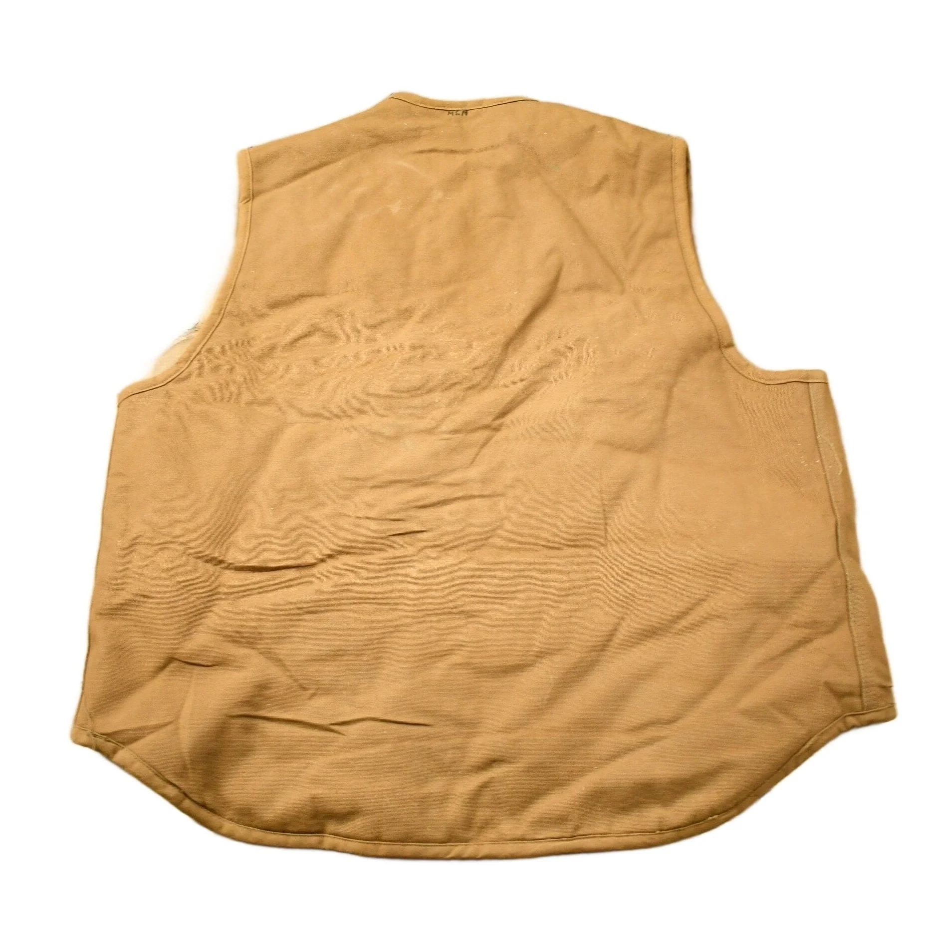 Vintage 1980s Carhartt Sherpa Lined Brown Work Vest Vintage Workwear Men's XL - Image 2